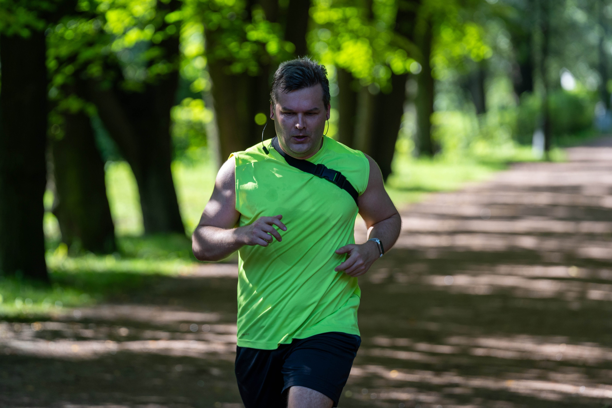 Бегун «5 вёрст» в Парке Победы, спортивный фотограф Санкт-Петербург