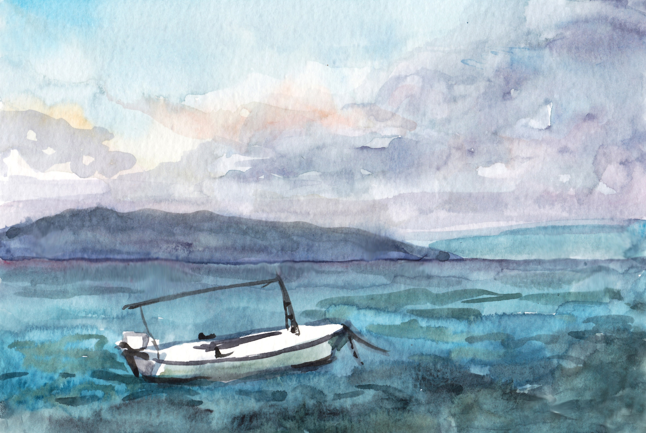 "Лодка в Хорватии", 2019