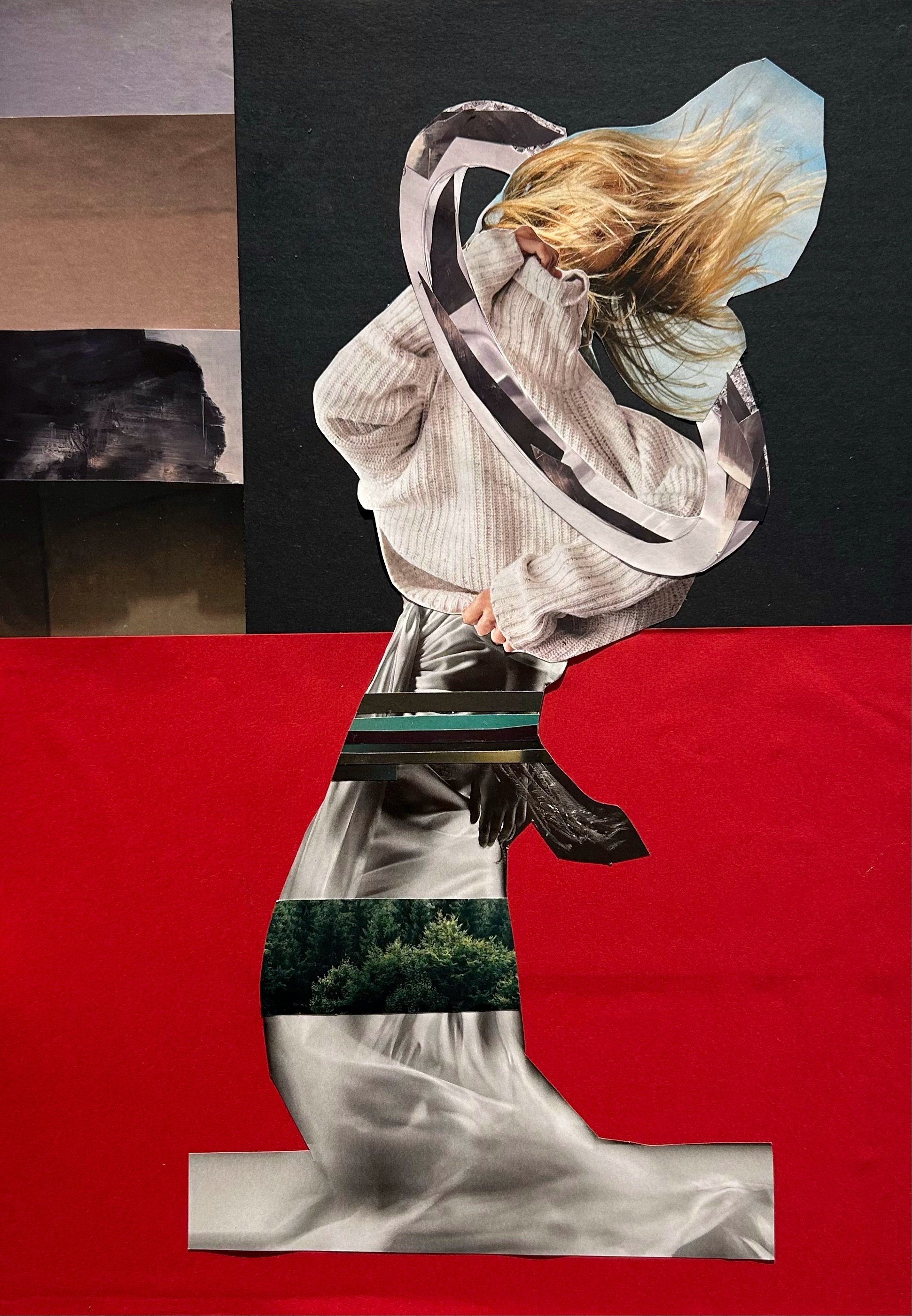 «Тяжело дышать» История про зависимость, про ощущение  сковывающего, лишающего способности действовать. Мы не видим первых звоночков, с которых начинается зависимость, но хорошо чувствуем ее последствия, понимая, что обязательно нужно что-то делать, и не имея сил сделать хоть что-нибудь. Хрупкая опора. Беспомощность и синдром жертвы. Слабость сердца. 30х42 см