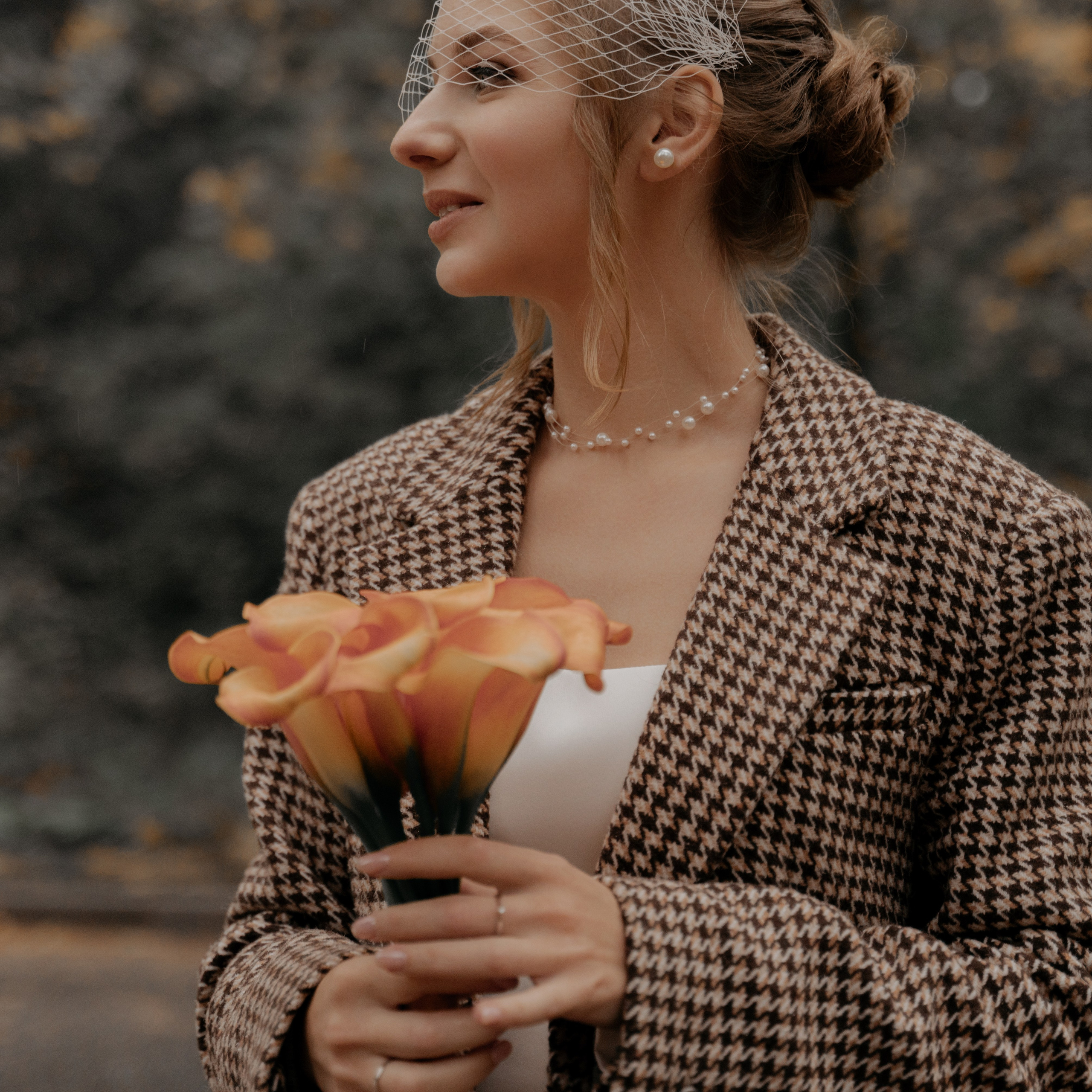 невеста с букетом