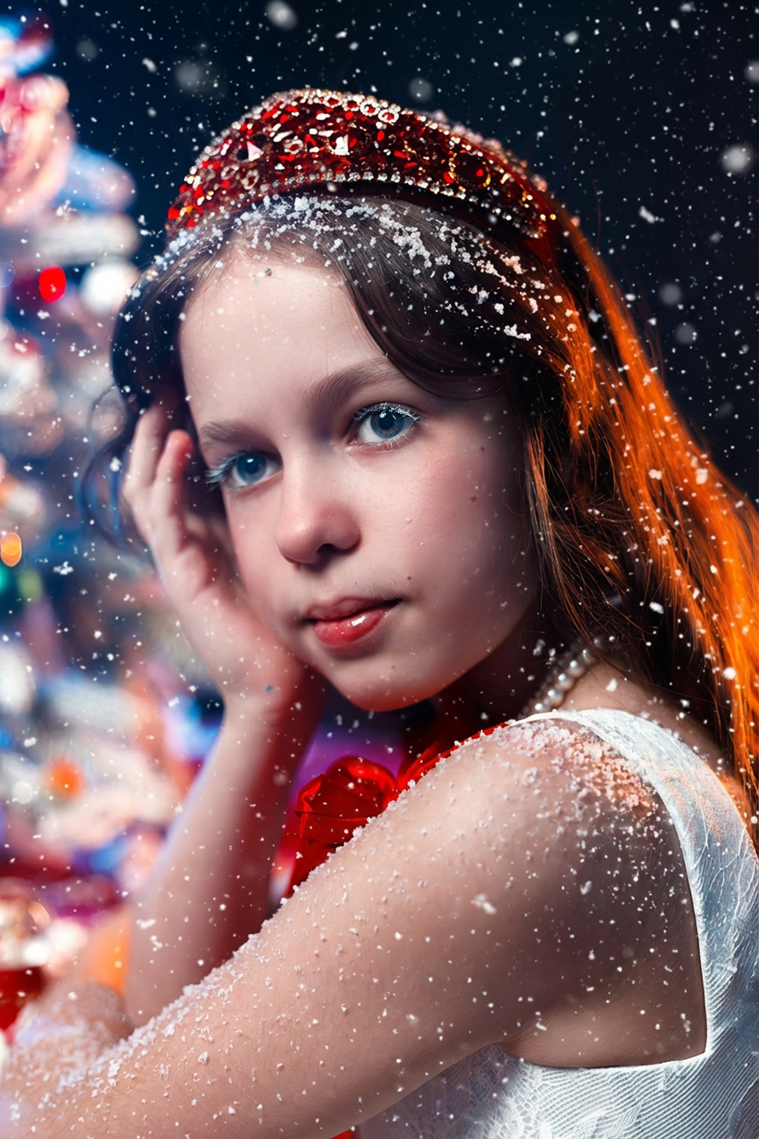 Снежный шар. Детский студийный фотограф Сочи