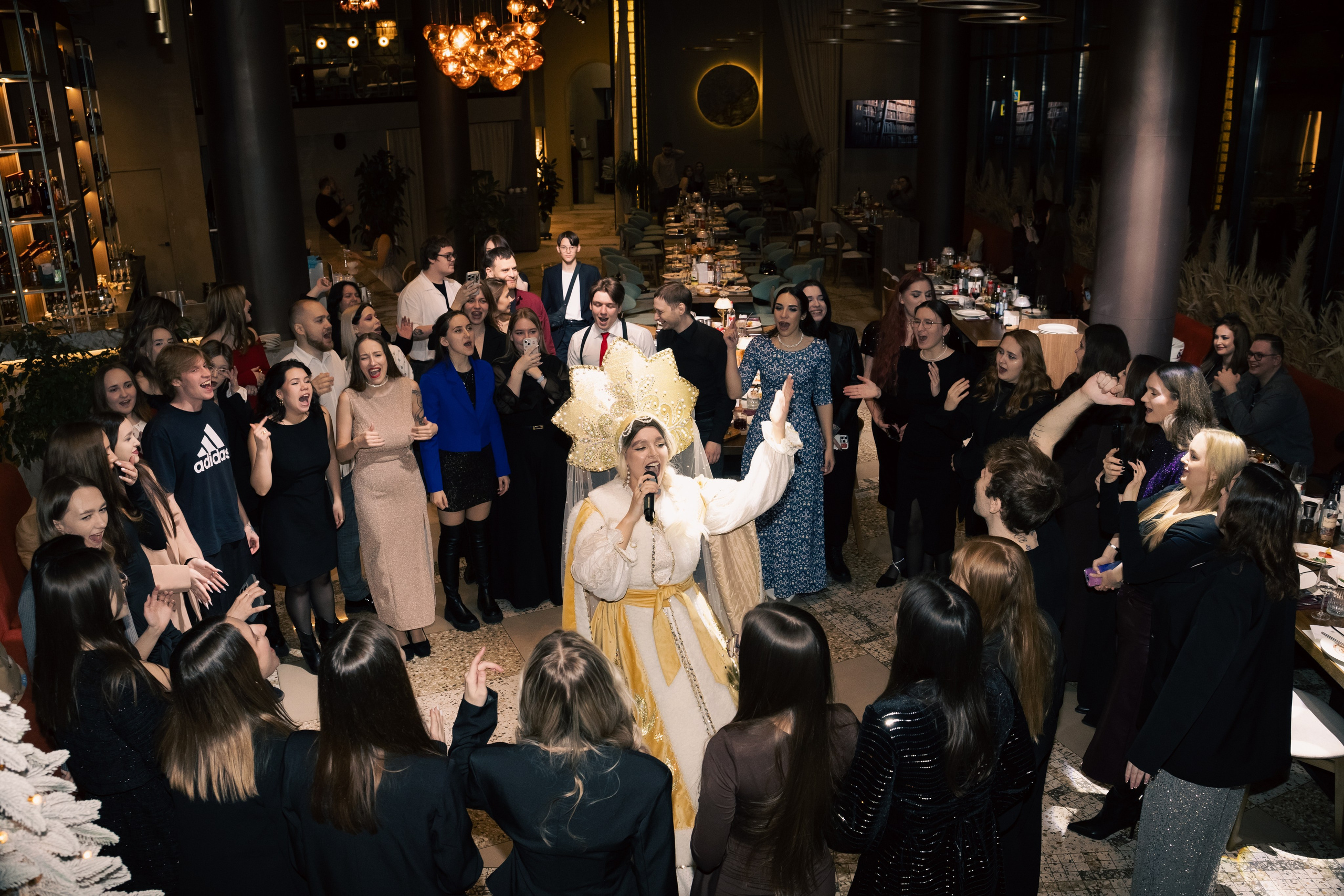 Новогодний корпоратив Альфа-Банк, ресторан Журавли