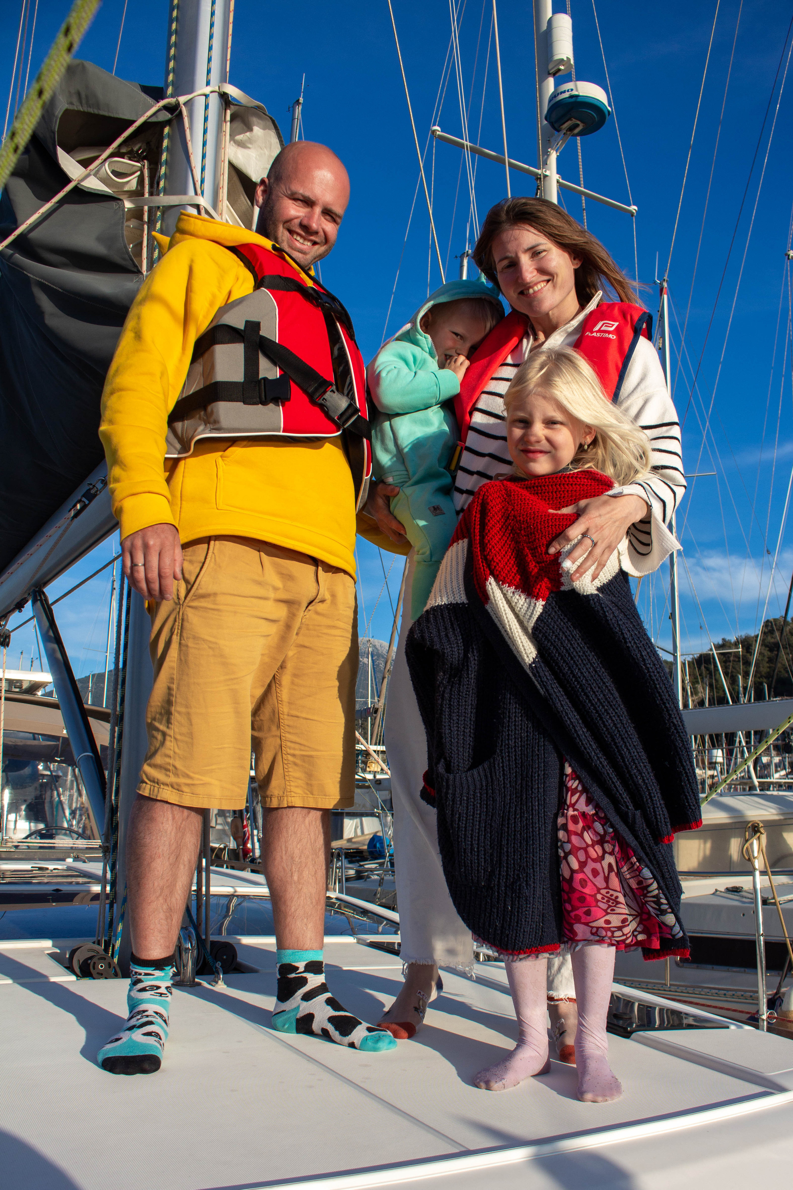 Семейная съёмка на яхте. Фотограф Шагалов Михаил