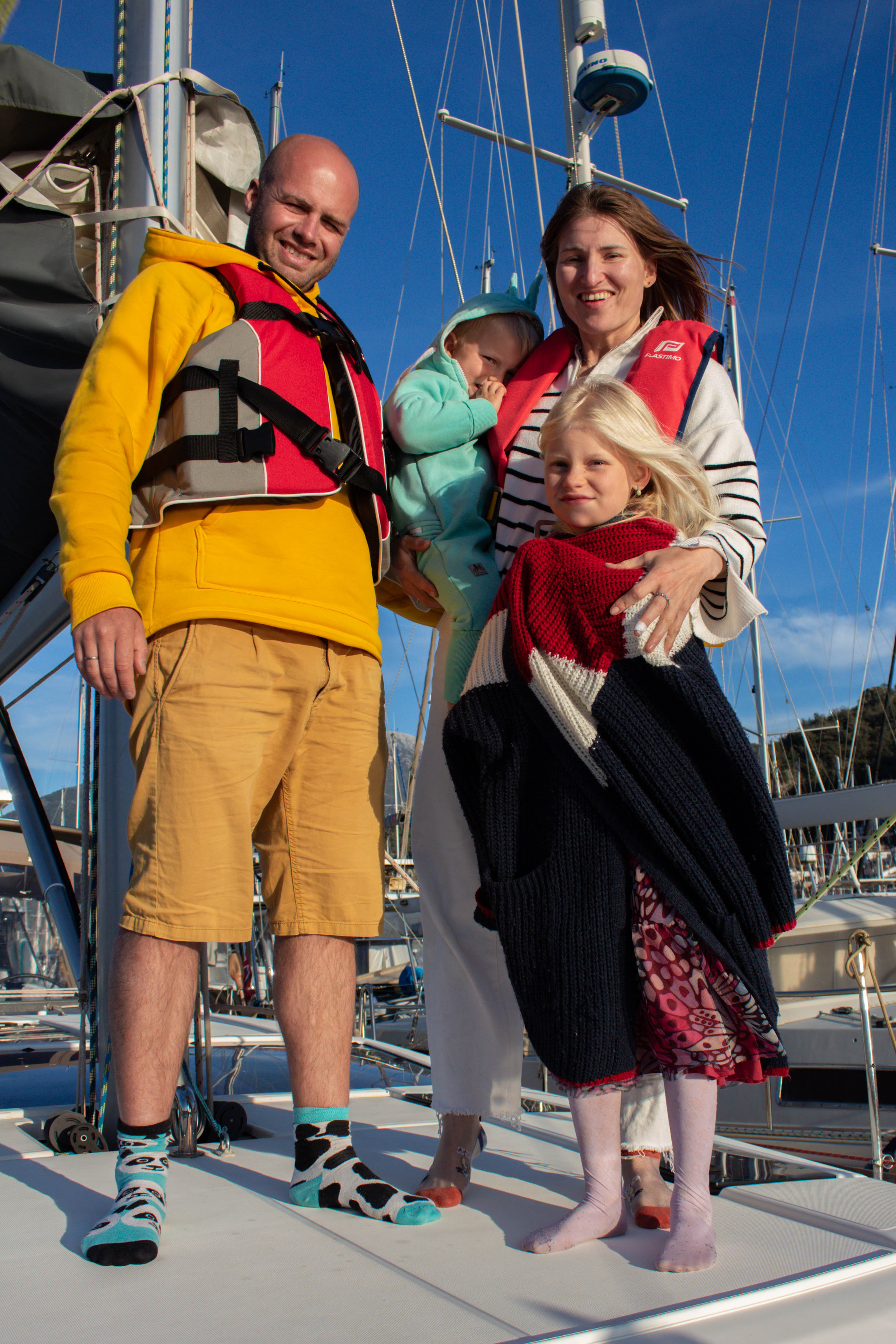 Семейная съёмка на яхте. Фотограф Шагалов Михаил