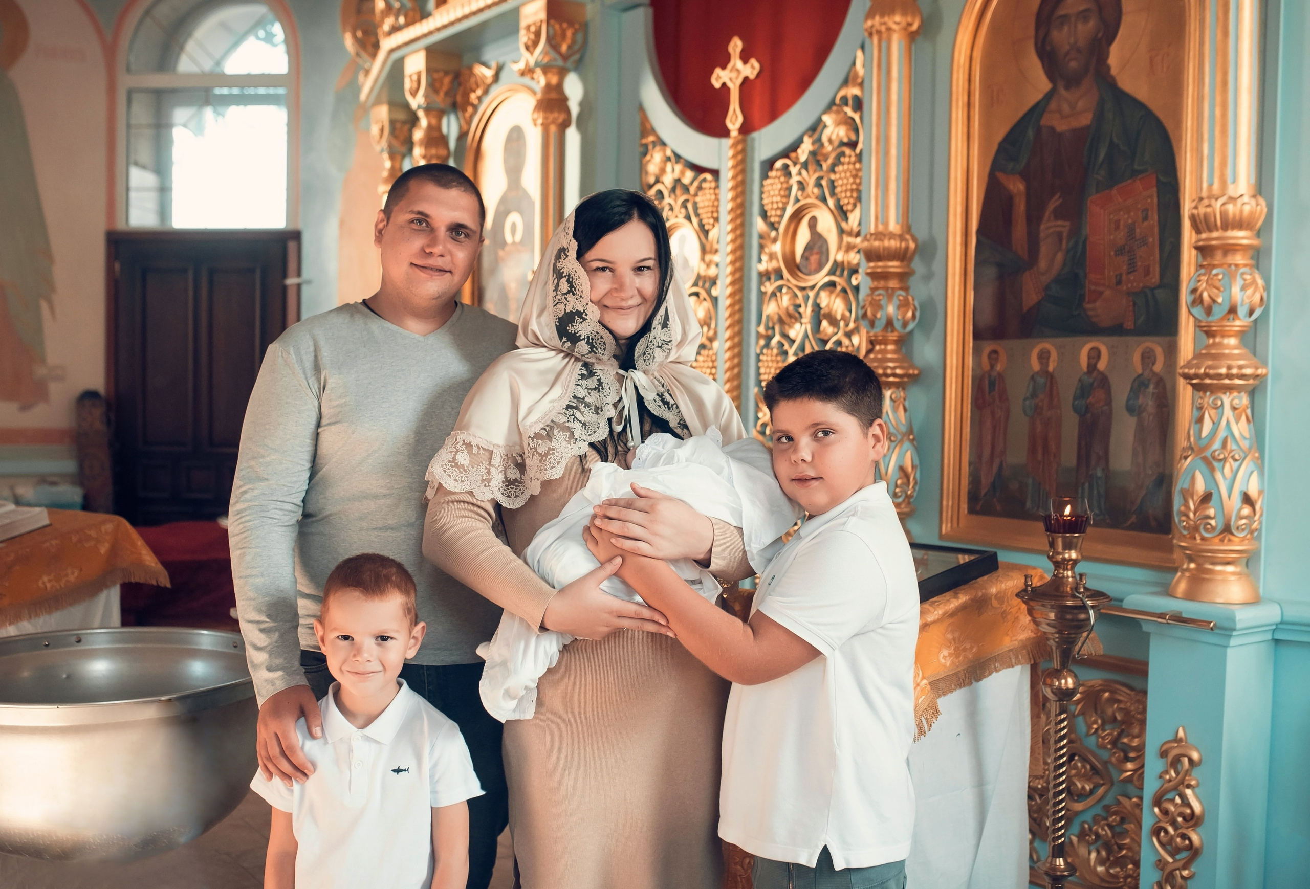 Таинство Крещения Крестовоздвиженский храм. Семейный фотограф Олеся Батурина Рязань