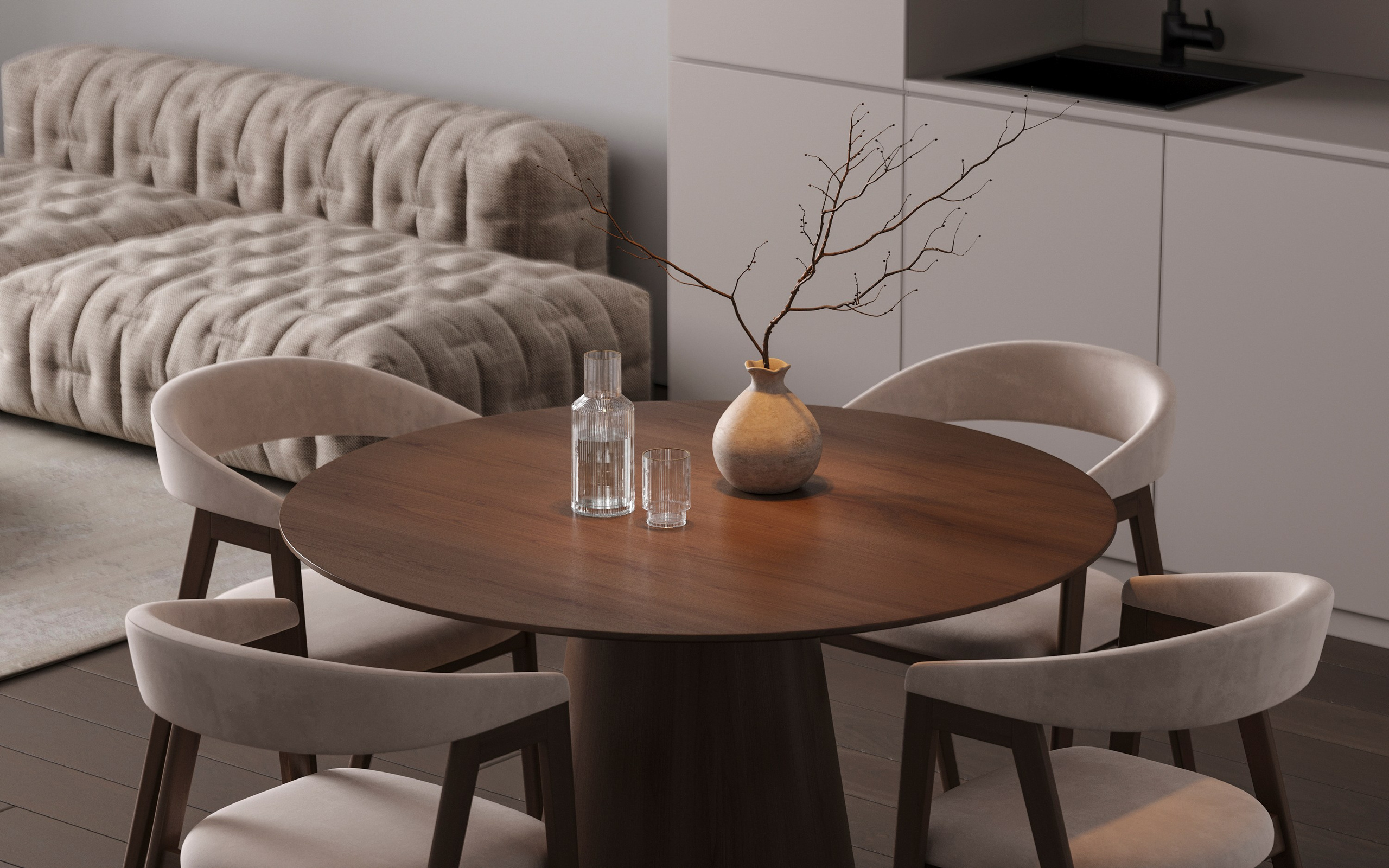 CLOUD MINIMAL | DESIGNER ANNE KIREEVA. Interior Visualization by Valerie Stetyukevich