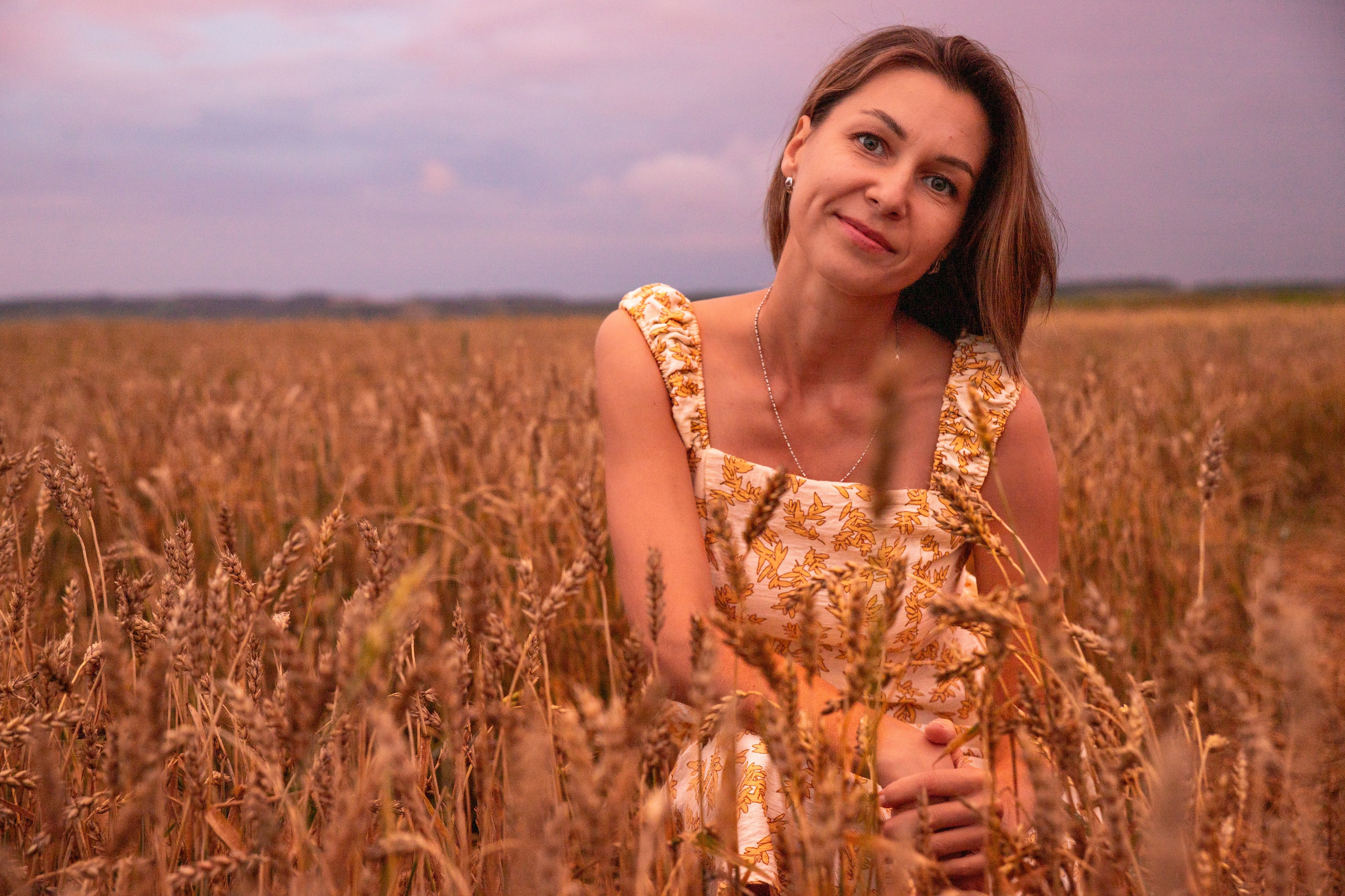 Фотосет в подсолнухах. Оксана. Фотограф Лапочкина Татьяна