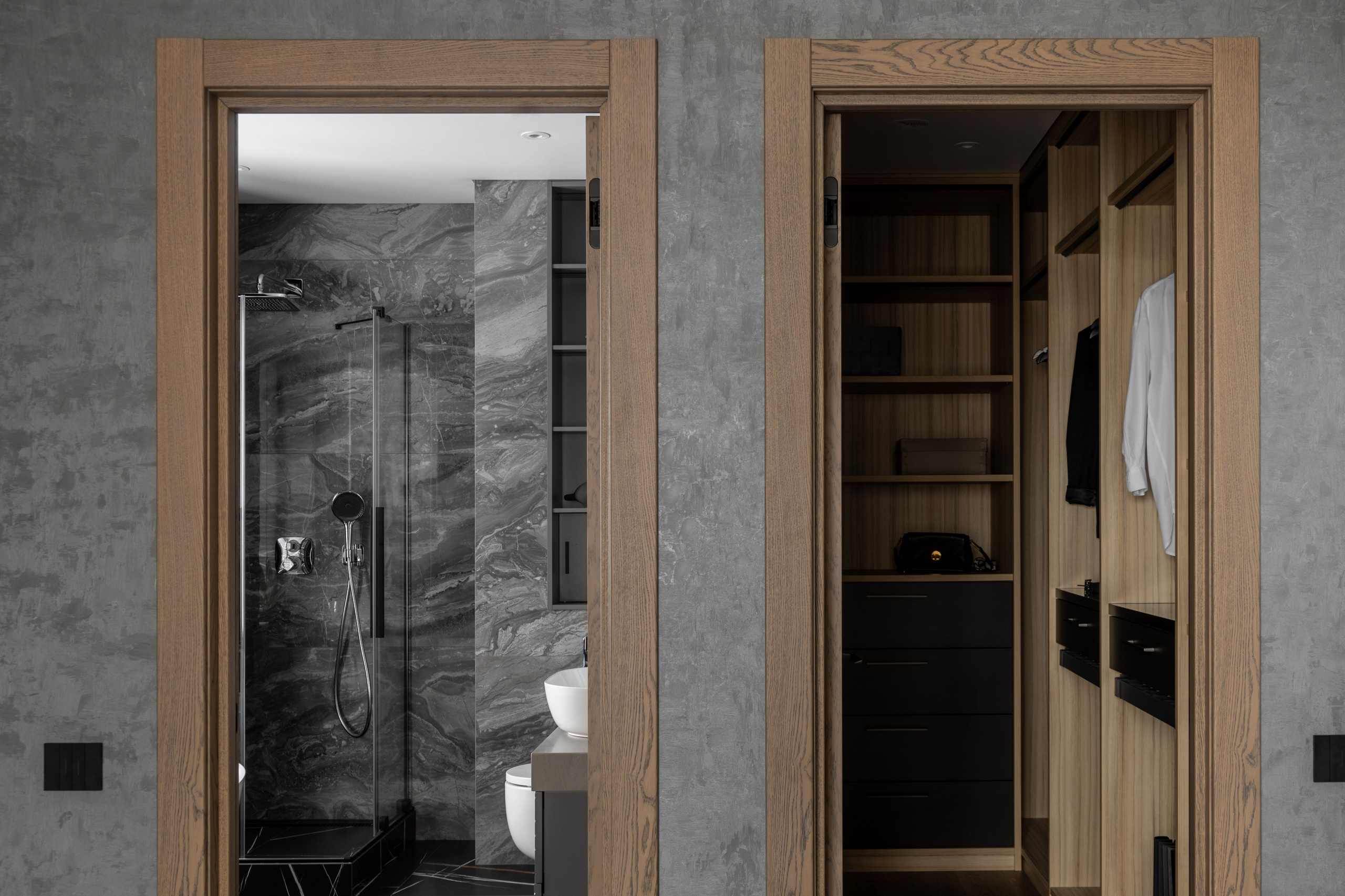 Интерьер мастер спальни 27 кв. м. | квартира Scandis Ozero. Дизайн интерьера квартир в Красноярске под ключ | Анна Поминова