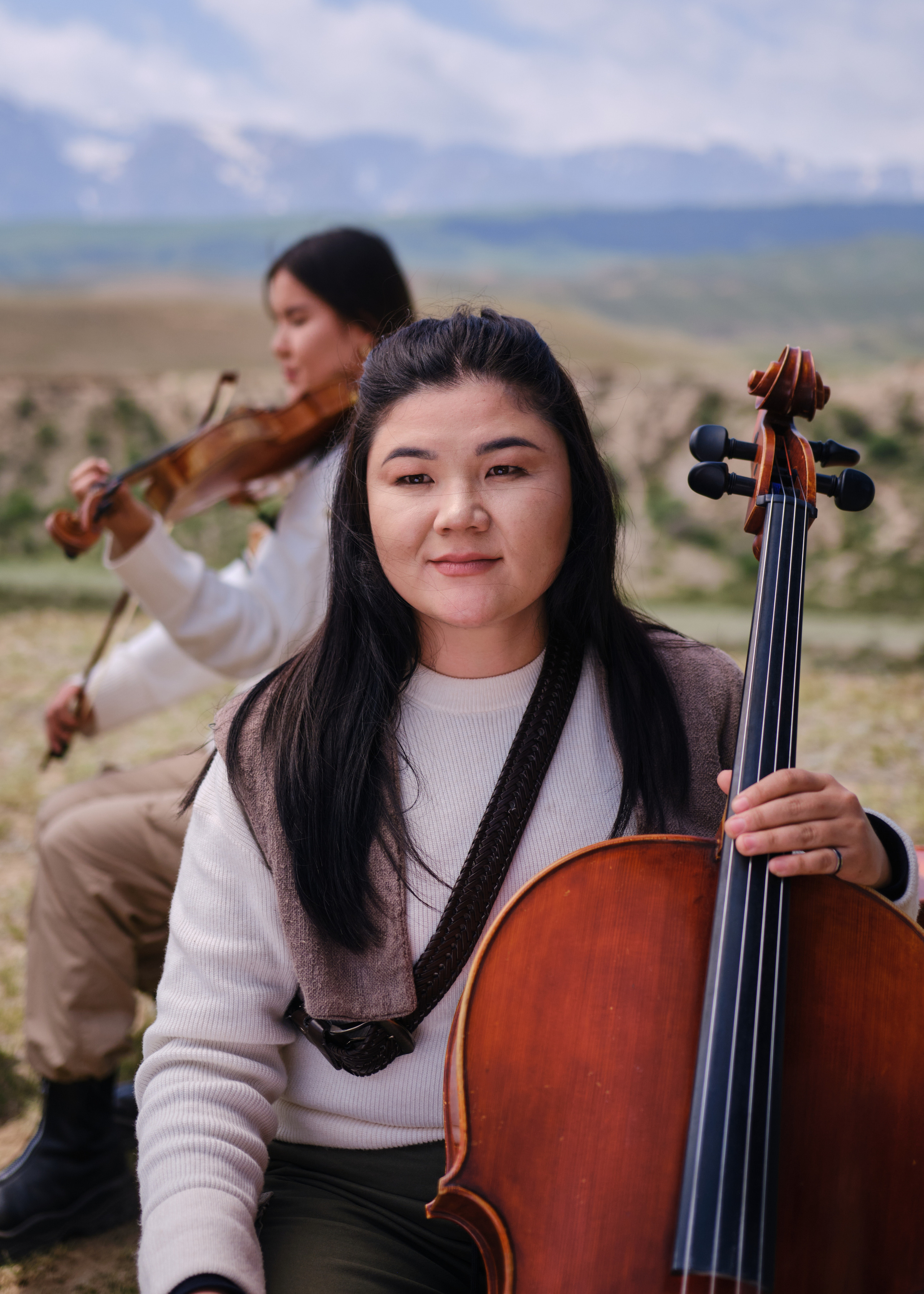 Оркестр в горах Кыргызстана. Коммерческий, репортажный фотограф в Москве Лейла Мару