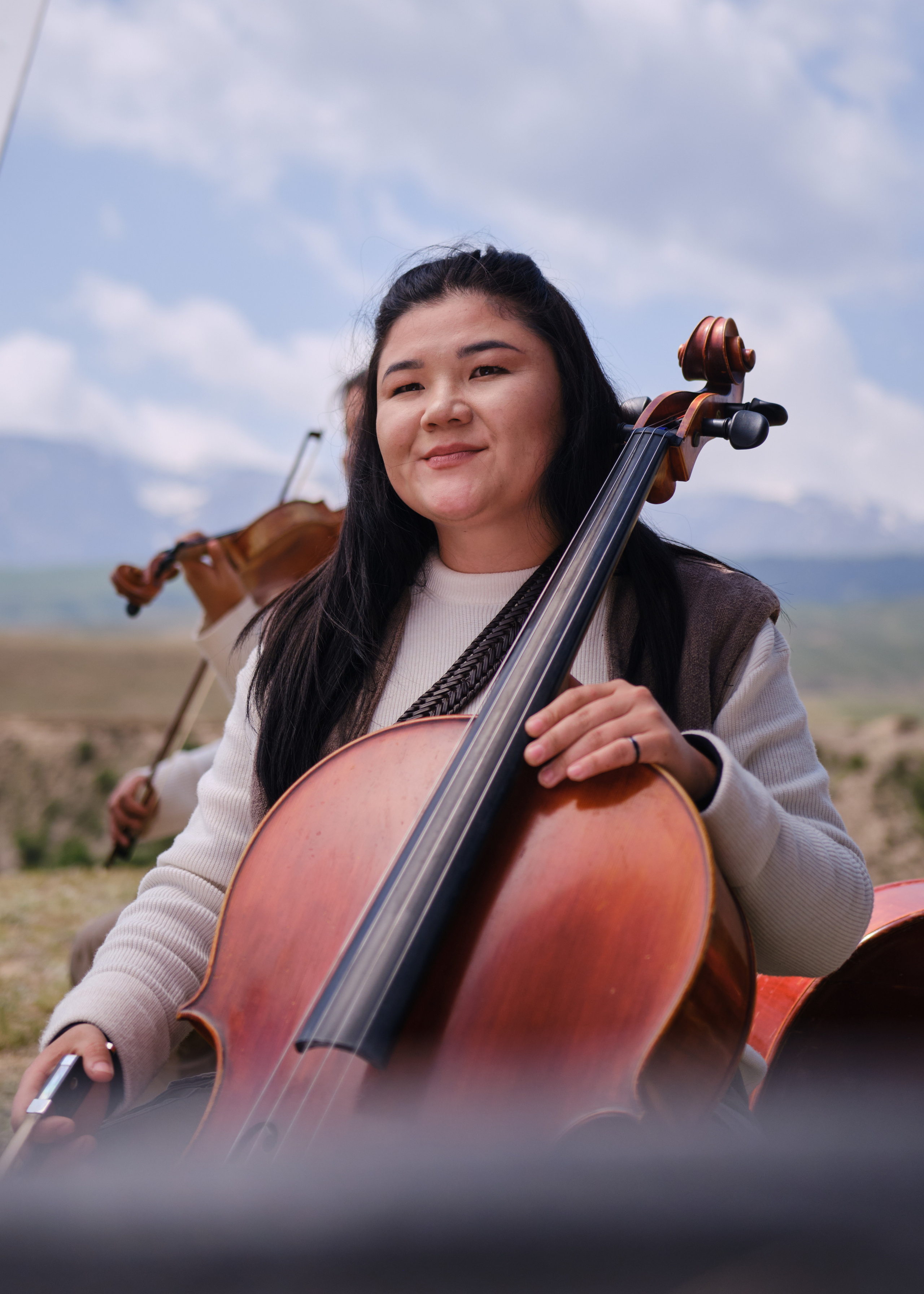 Оркестр в горах Кыргызстана. Коммерческий, репортажный фотограф в Москве Лейла Мару