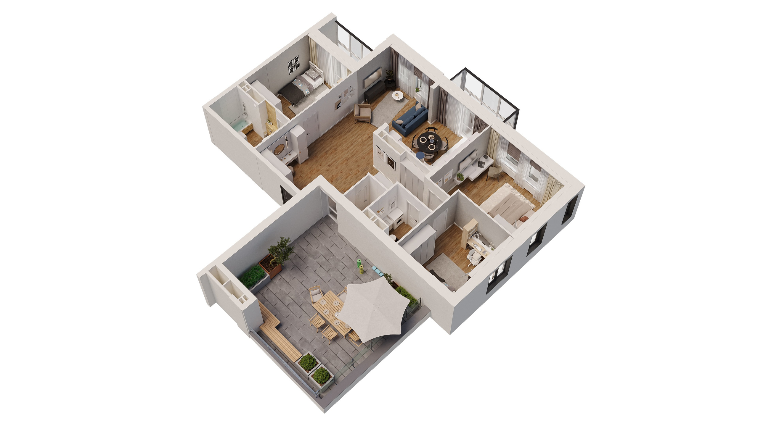 3D планировки. 3D визуализация интерьера и архитектурной среды