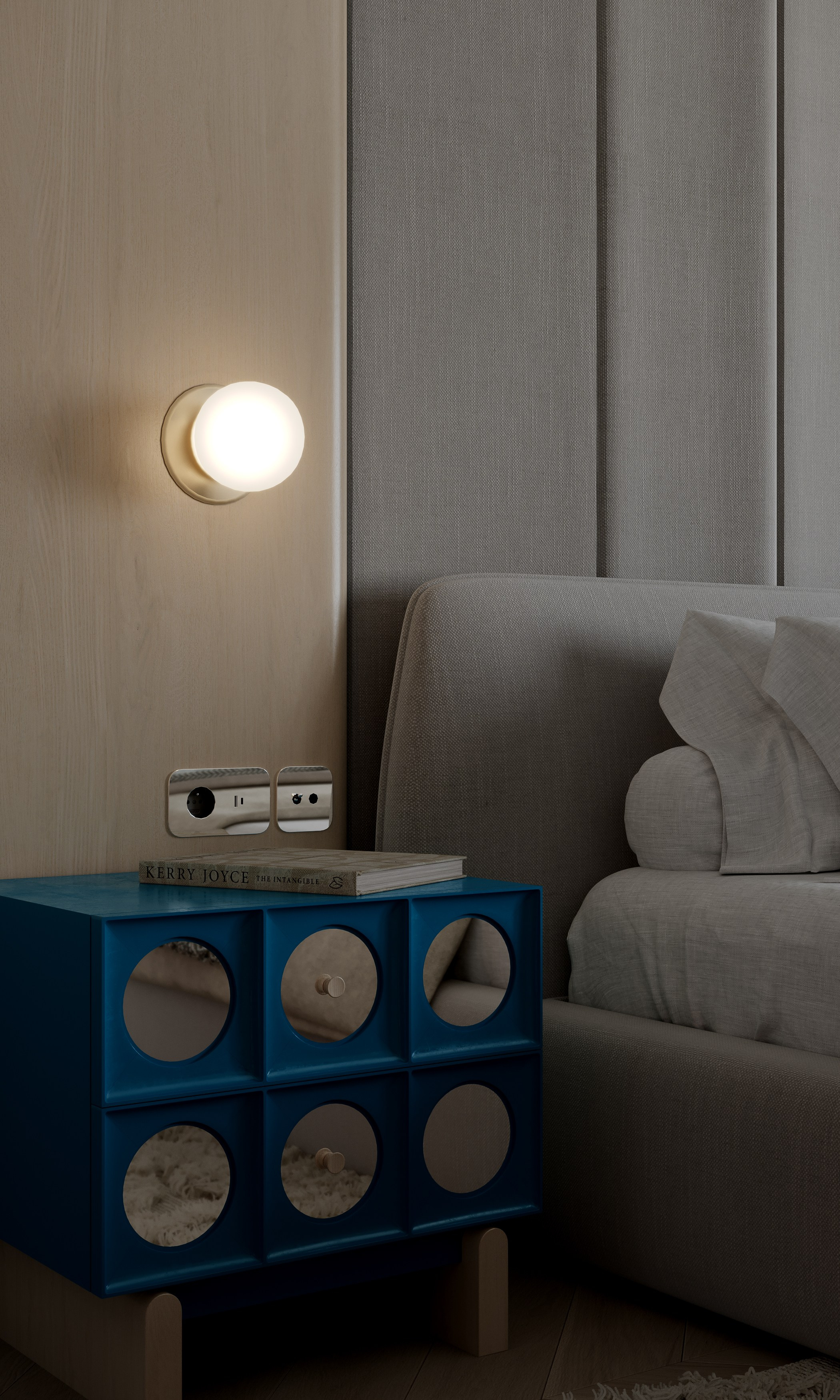 Спальня в мос. области, 2024. 3D визуализация интерьера и архитектурной среды