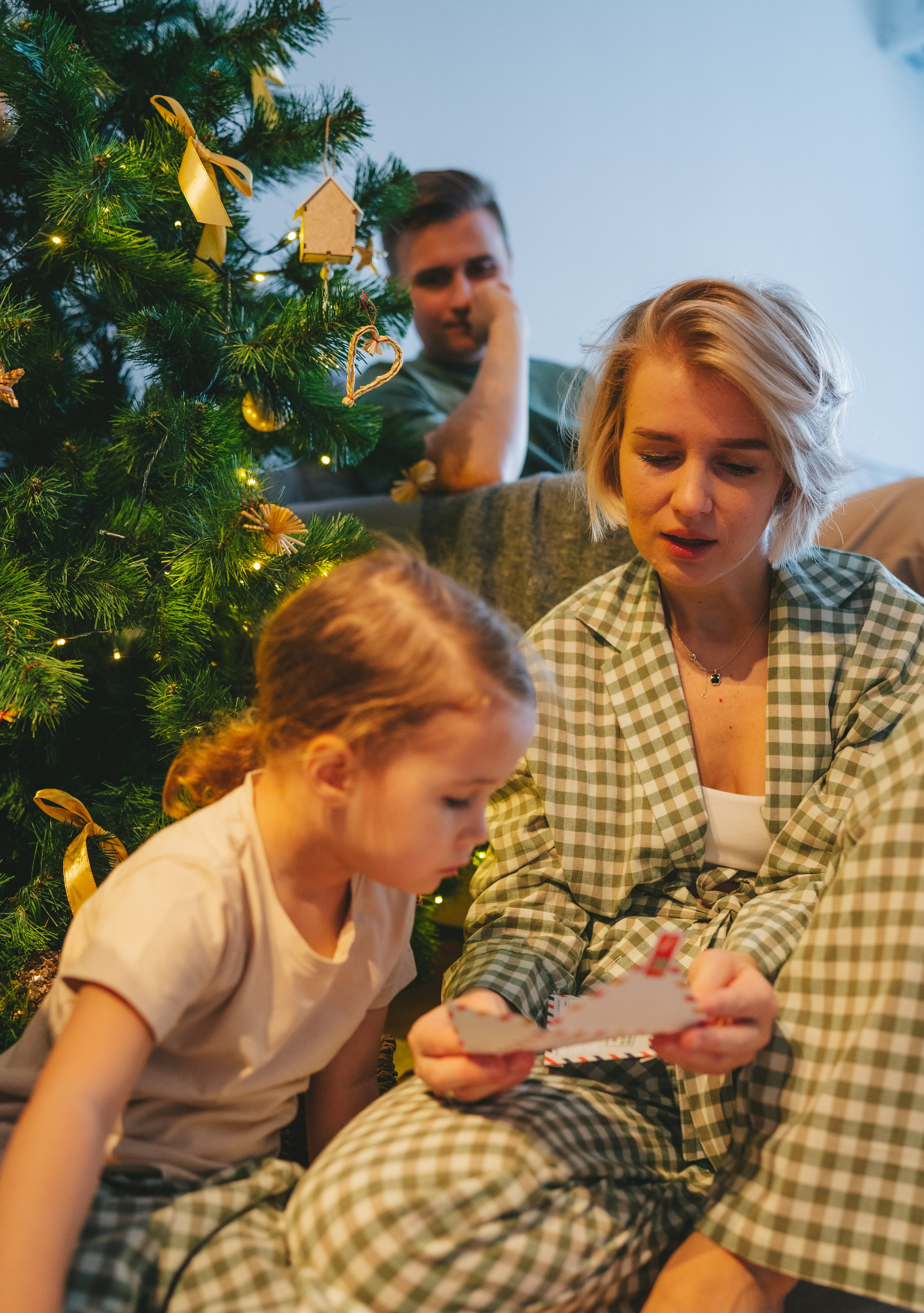 Домашняя новогодняя семейная съемка. Фотограф Екатерина Канчалаба