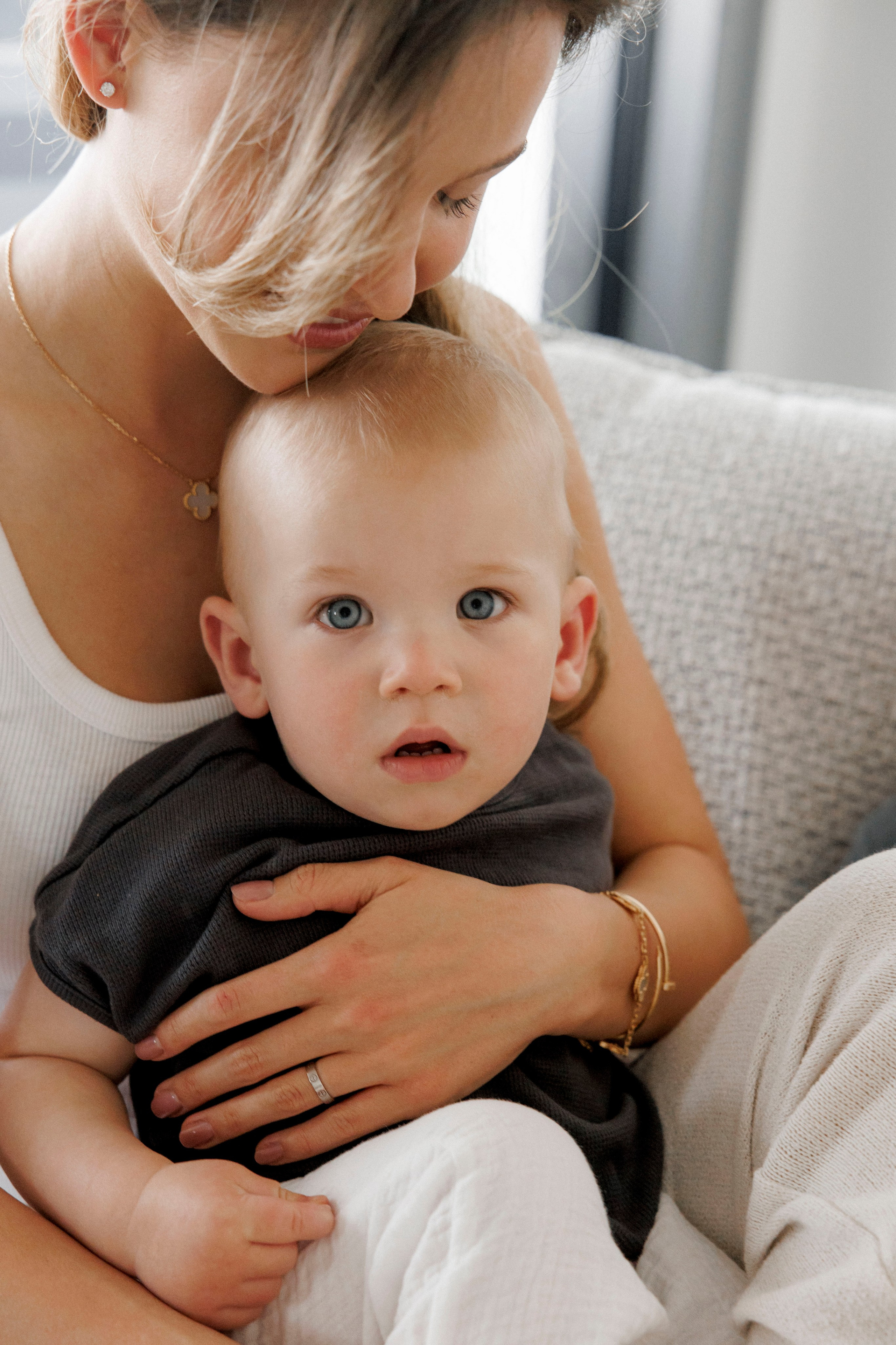 One year old at home. Wedding and family photographer