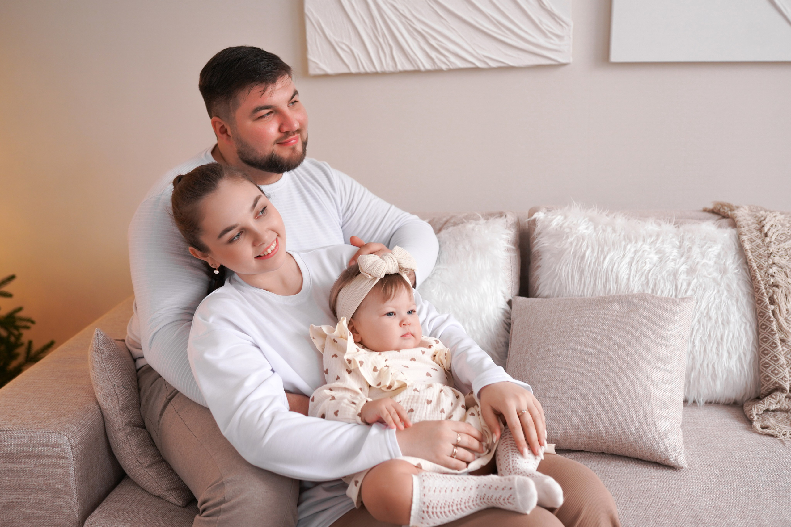 Семейная новогодняя фотосъемка в студии. Фотограф Ким Наталья в Красноярске