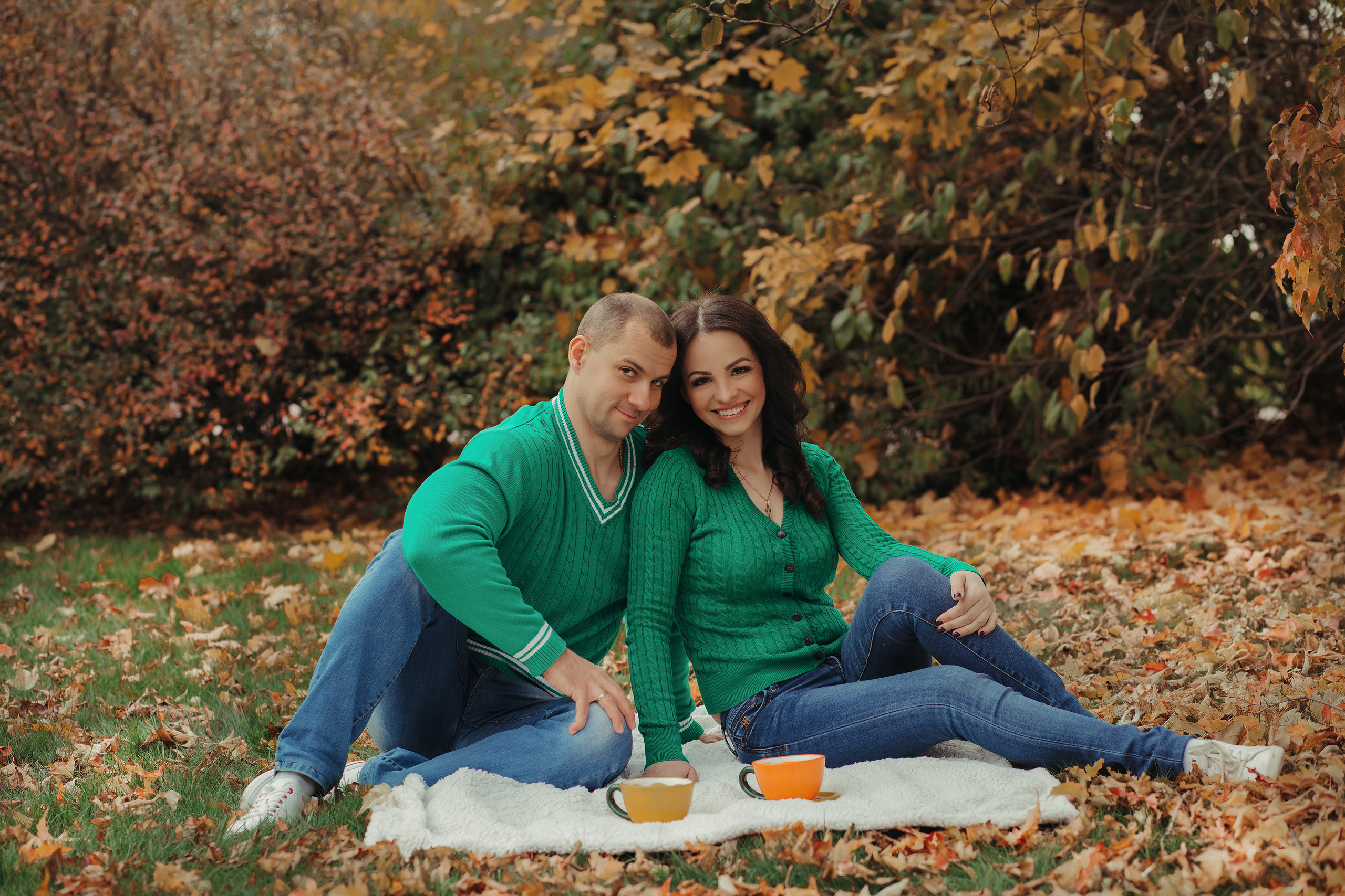 Наша теплая осень. Фотосъемка в Москве. Стильные портреты, уютные семейные съемки, романт