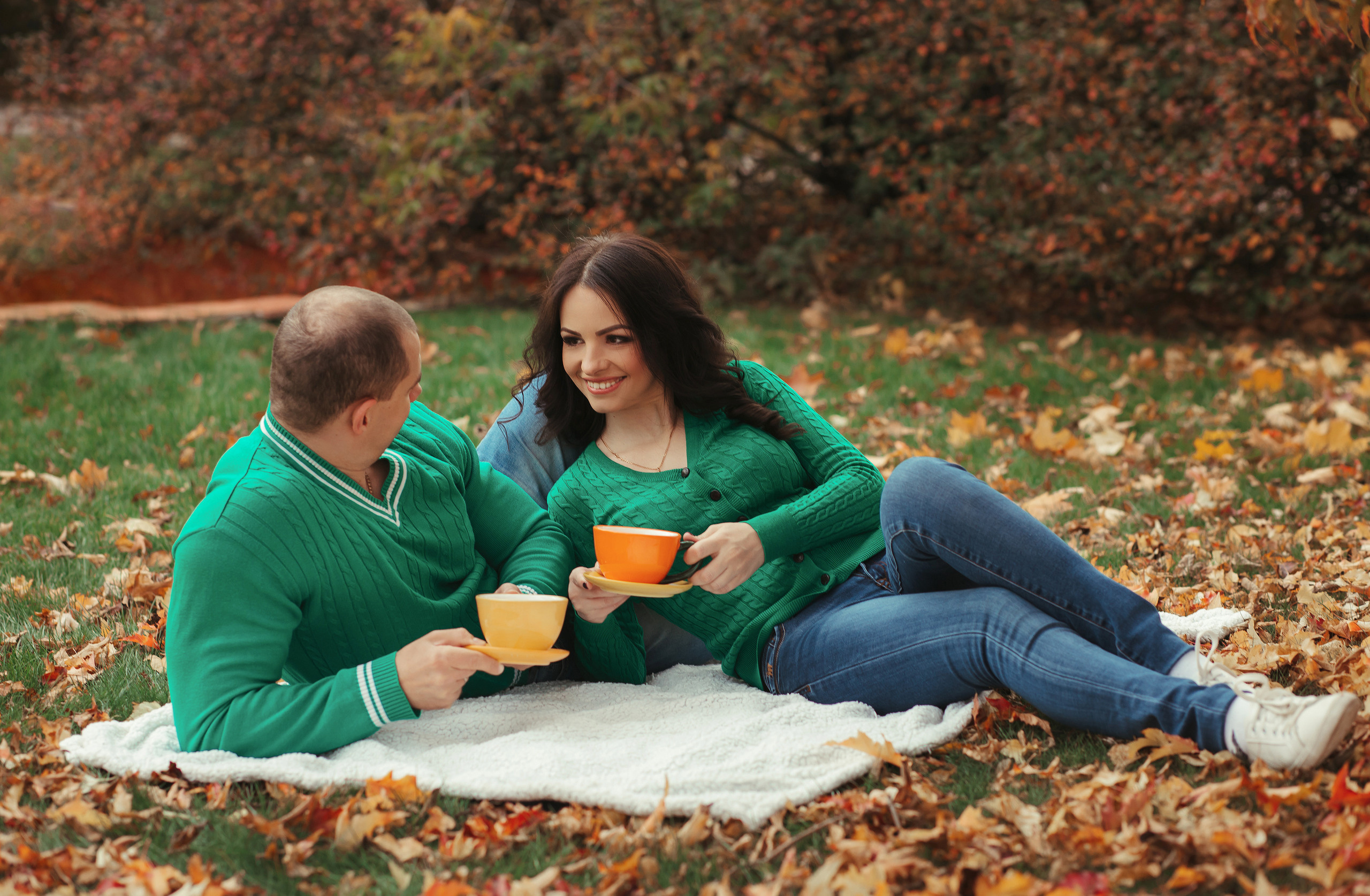 Наша теплая осень. Фотосъемка в Москве. Стильные портреты, уютные семейные съемки, романт