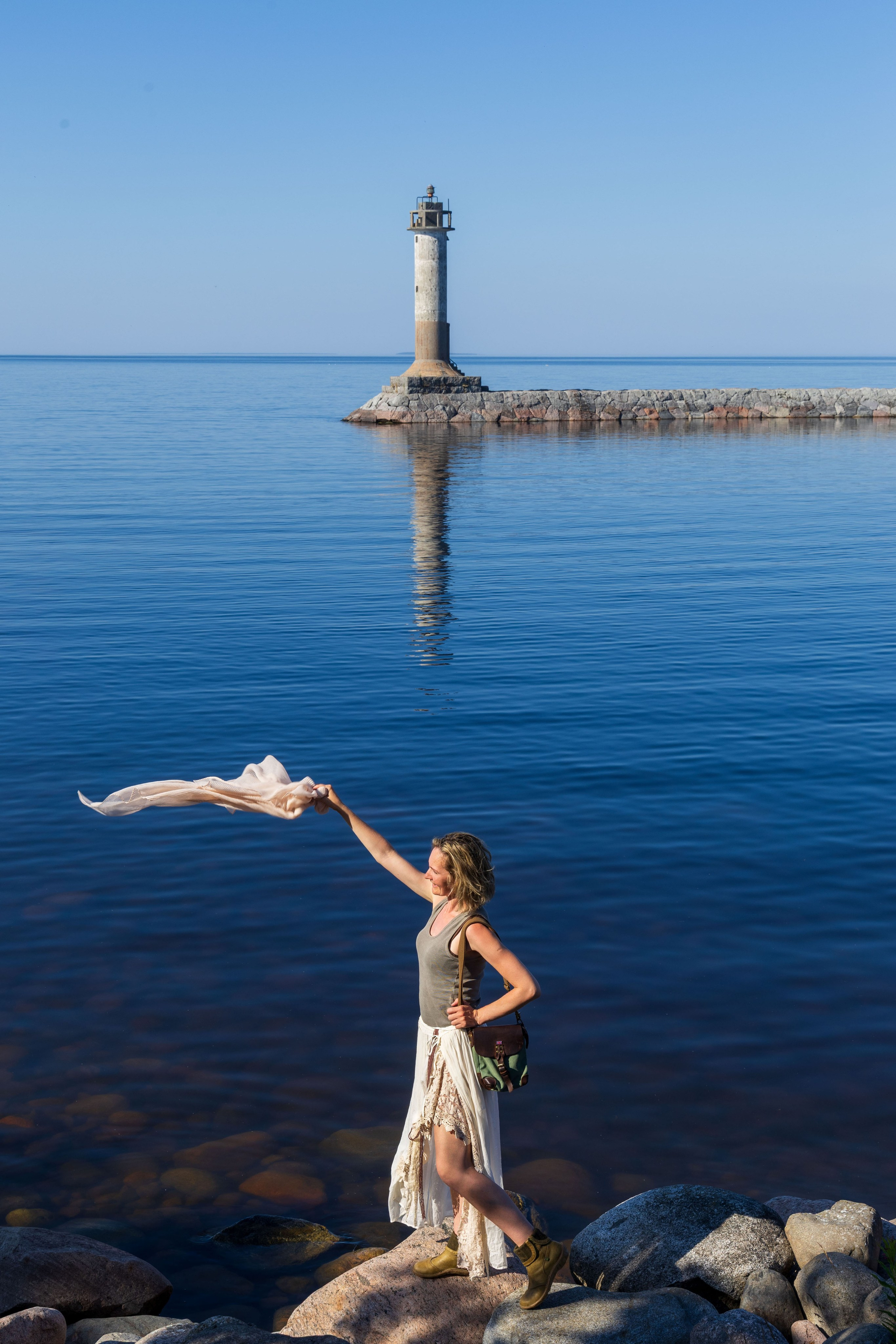Юля на маяке. Портретный и семейный фотограф Санкт-Петербург
