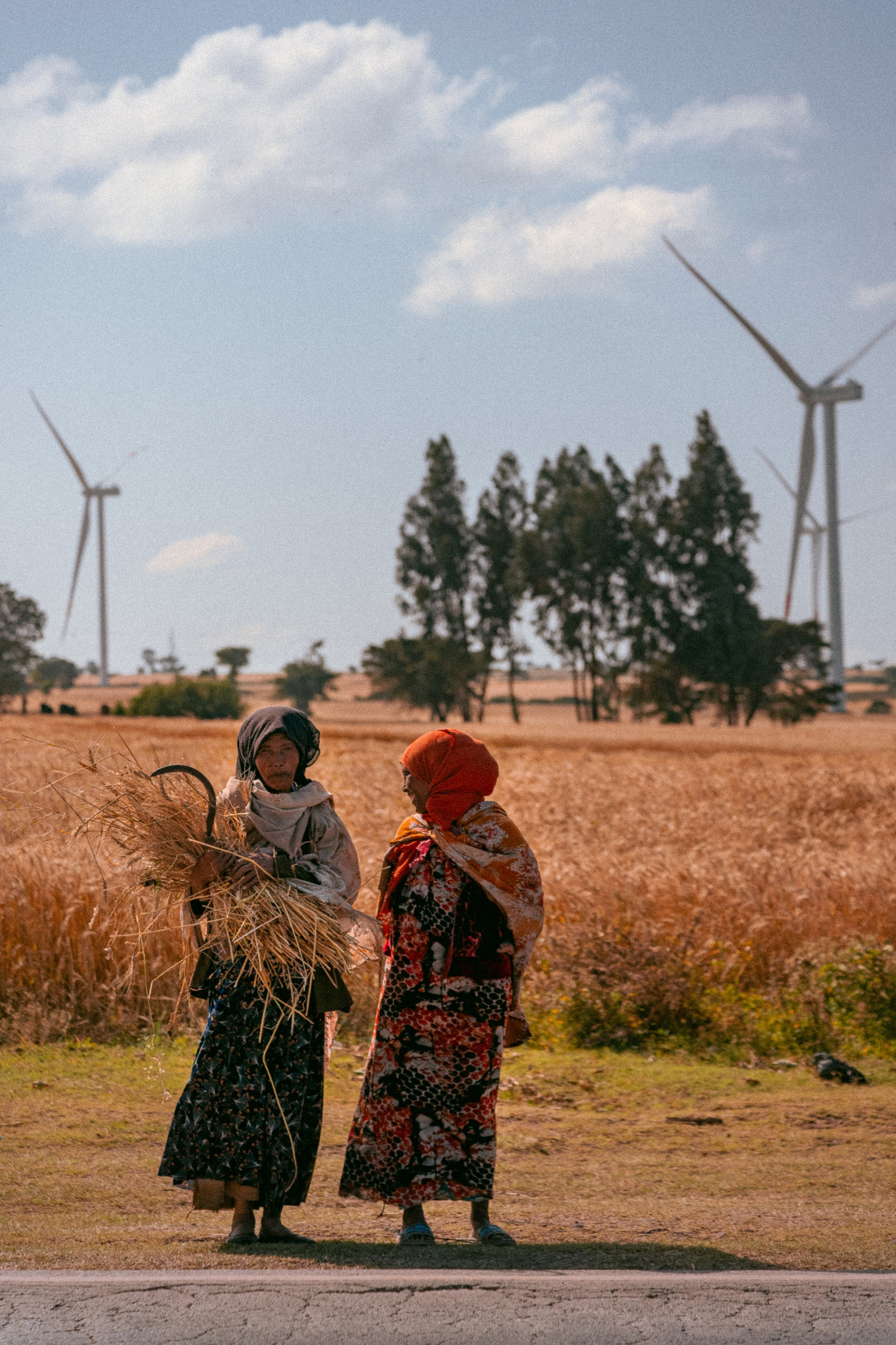 Женщины с ребенком и пшеницей, Эфиопия