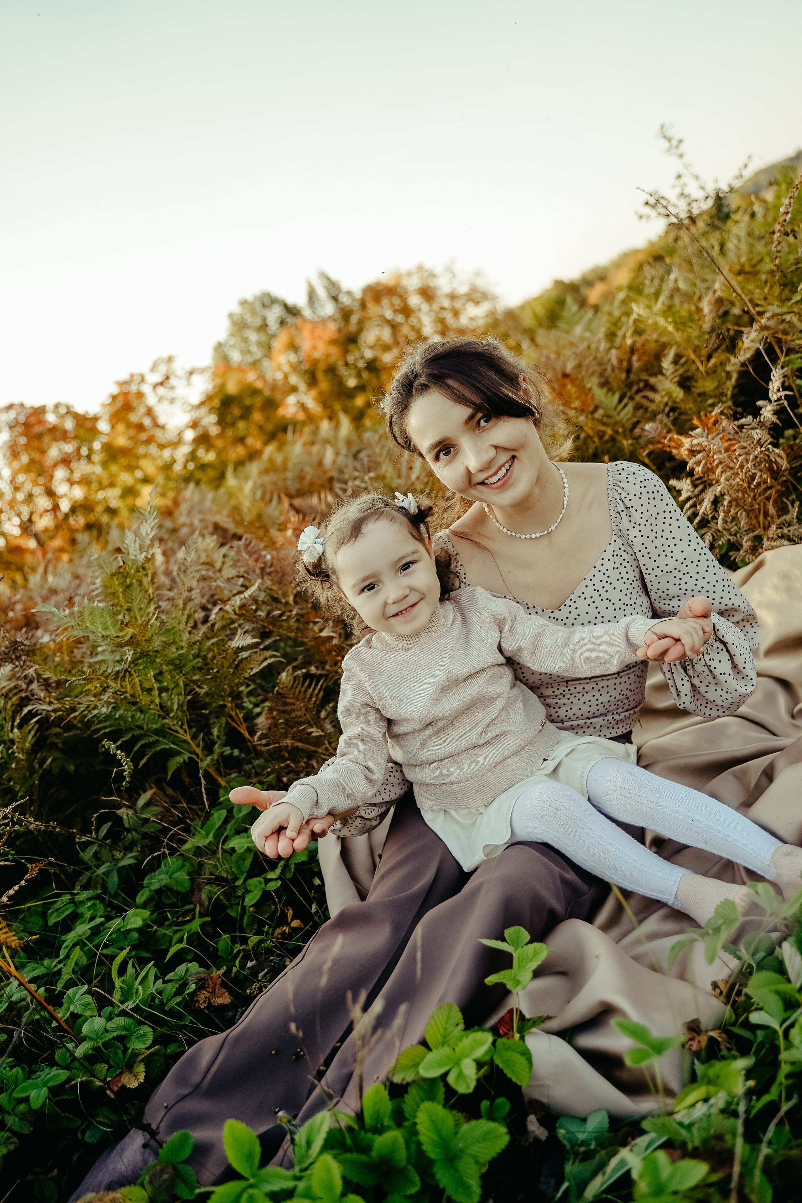 Мама и Дочка Осенняя фотосъемка