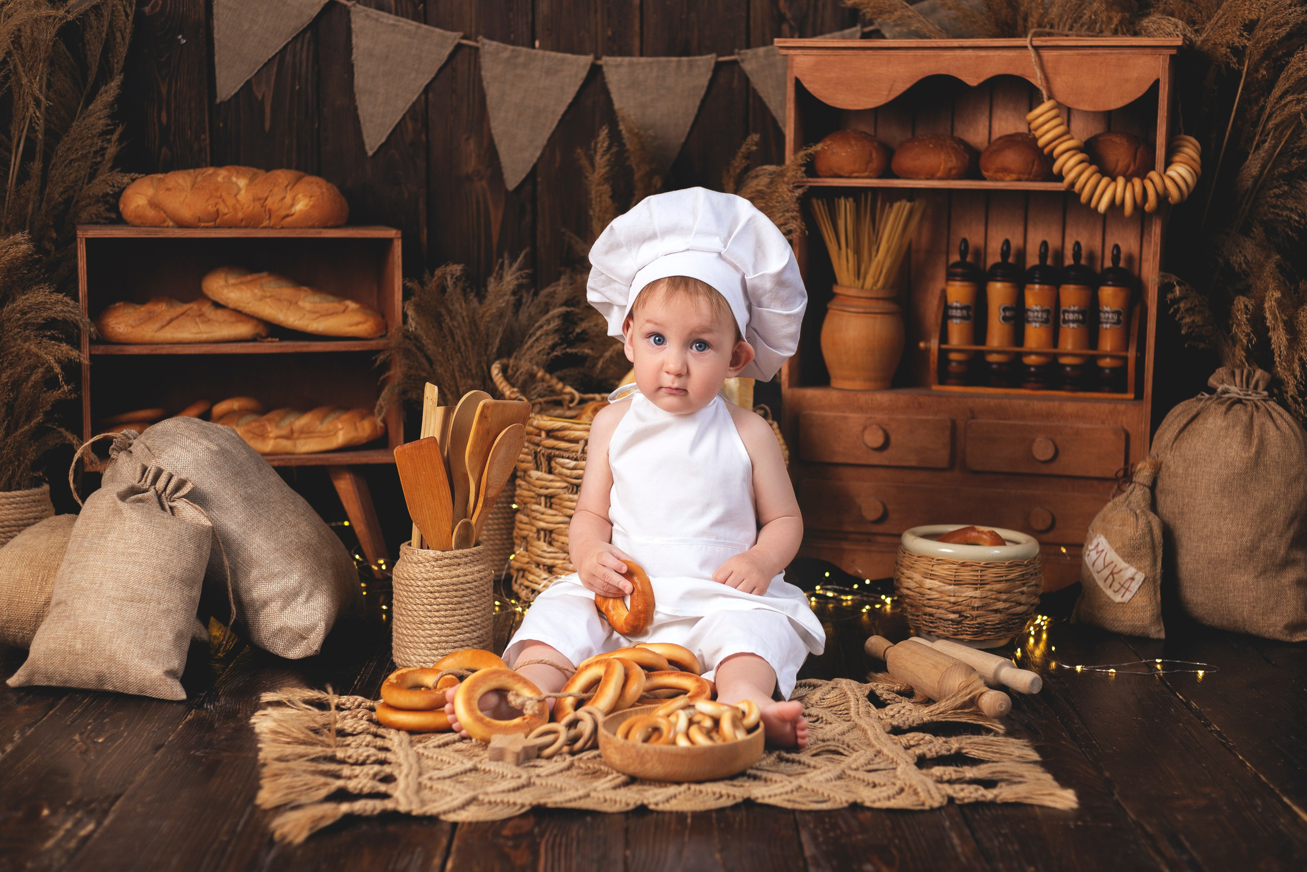 Паша Первый годик. Фотограф беременных и новорождённых в Краснодаре