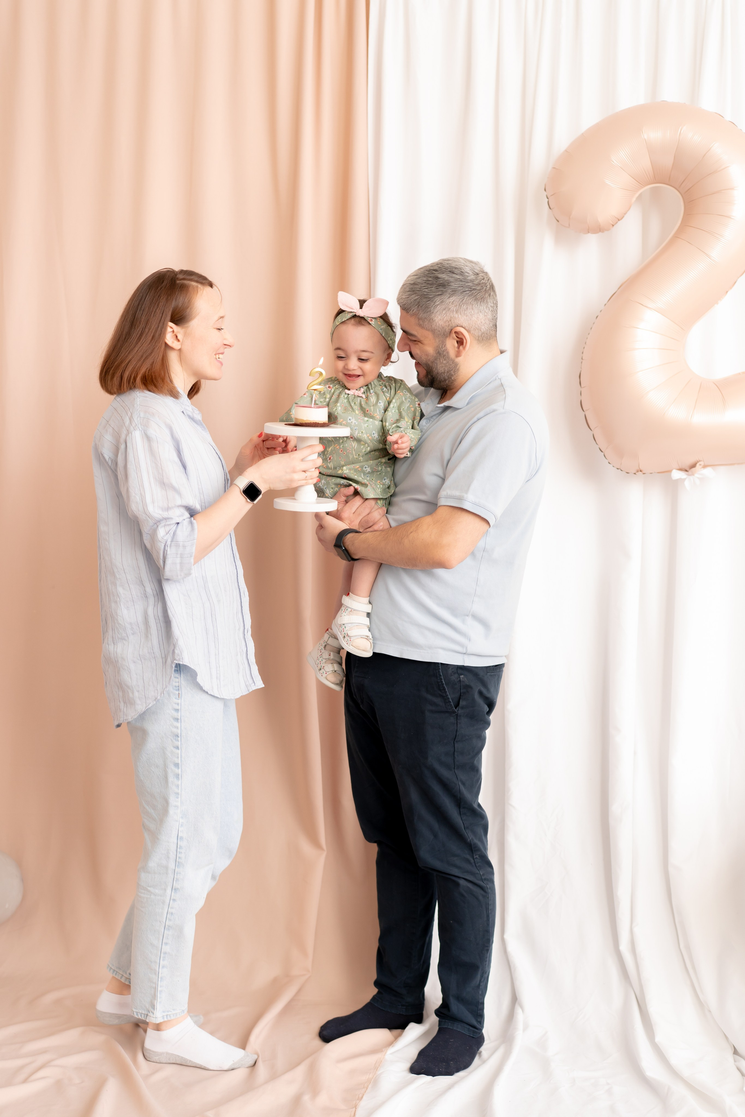 Анютке 2 года!. Детская, семейная фотостудия в Санкт-Петербурге ТЕПЛО