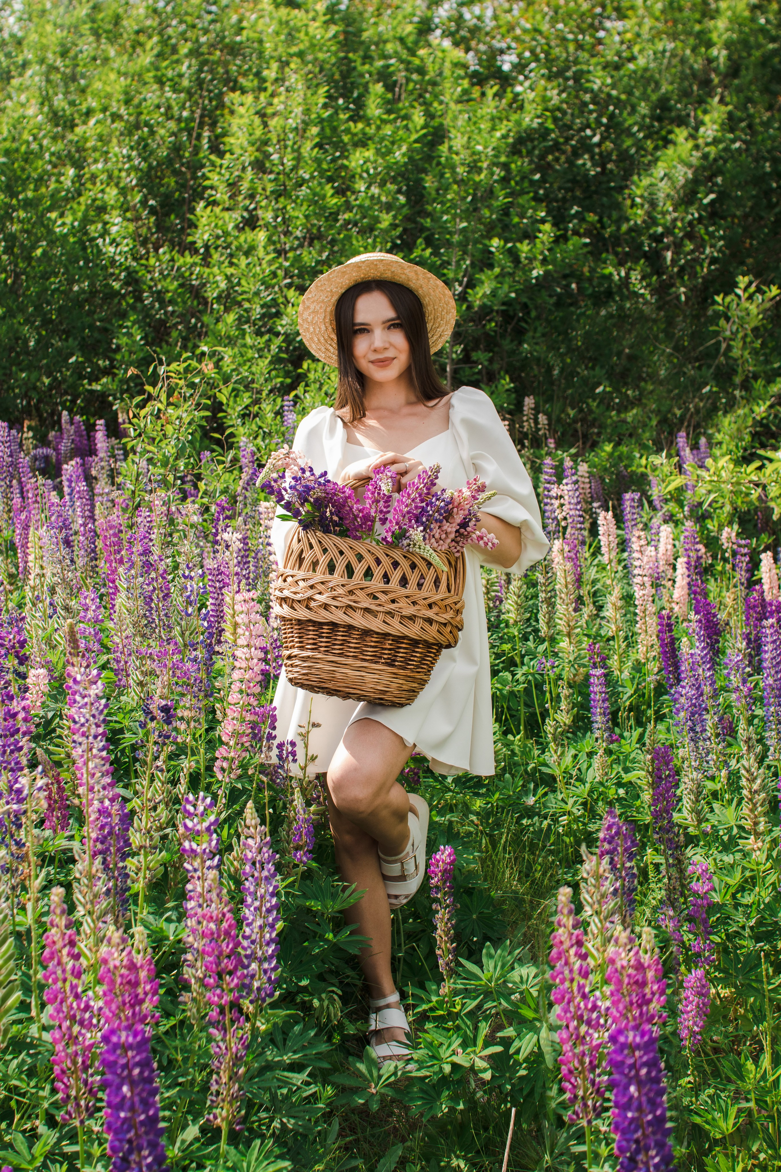 Девушках в люпинах