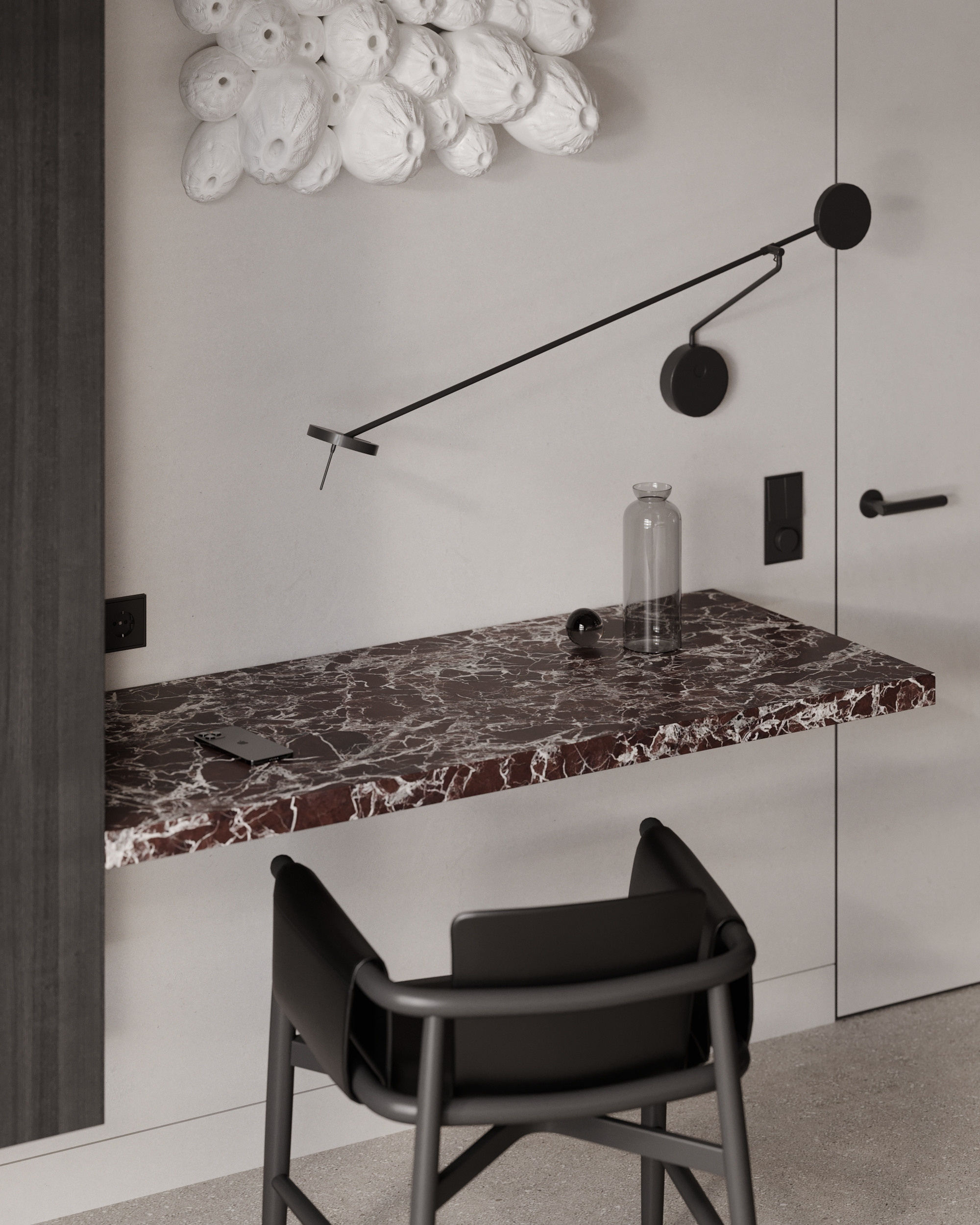 Мастер — спальня в проекте в Осло. Студия интерьерной визуализации tmshkn.vis