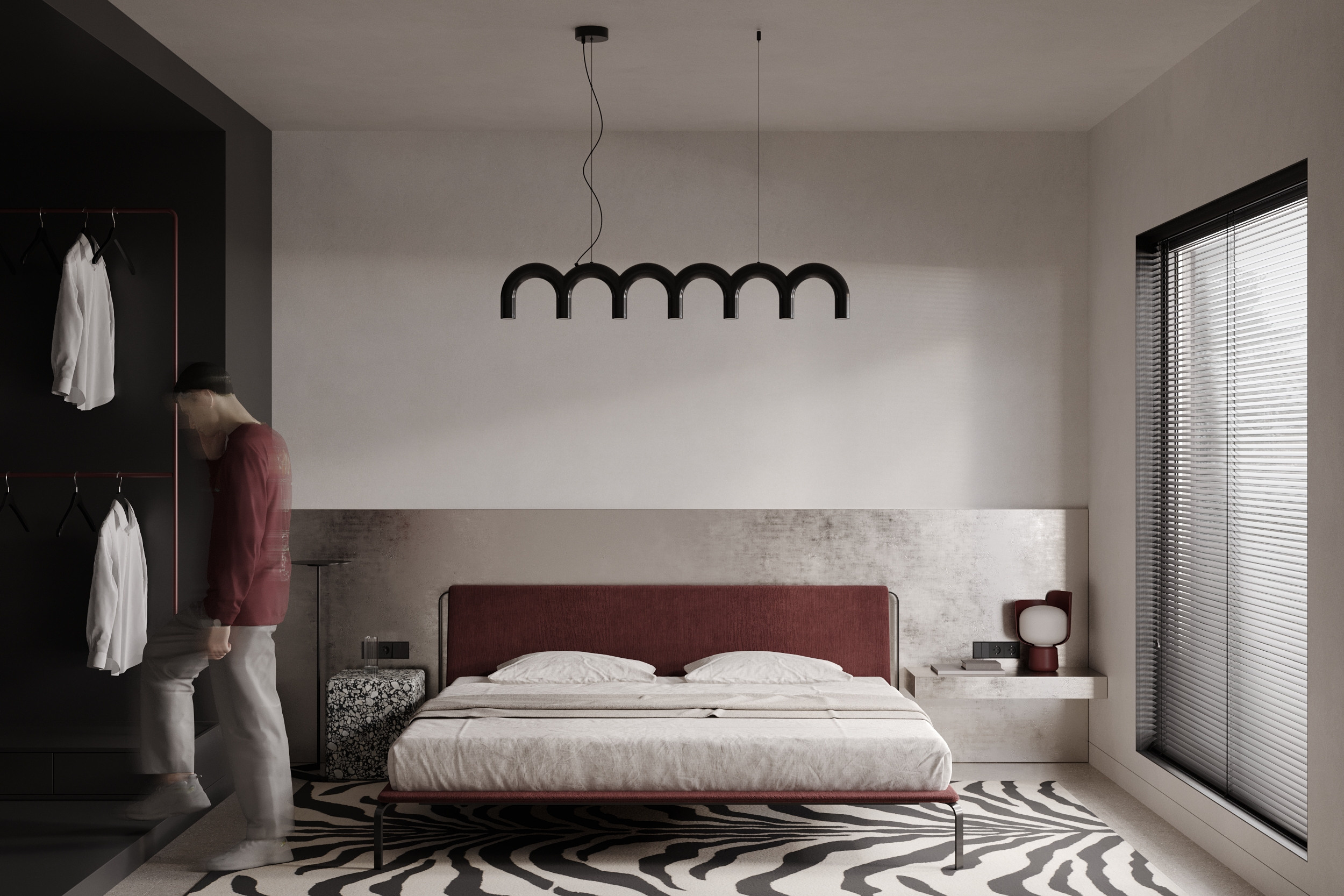 Мастер — спальня в проекте в Осло. Студия интерьерной визуализации tmshkn.vis