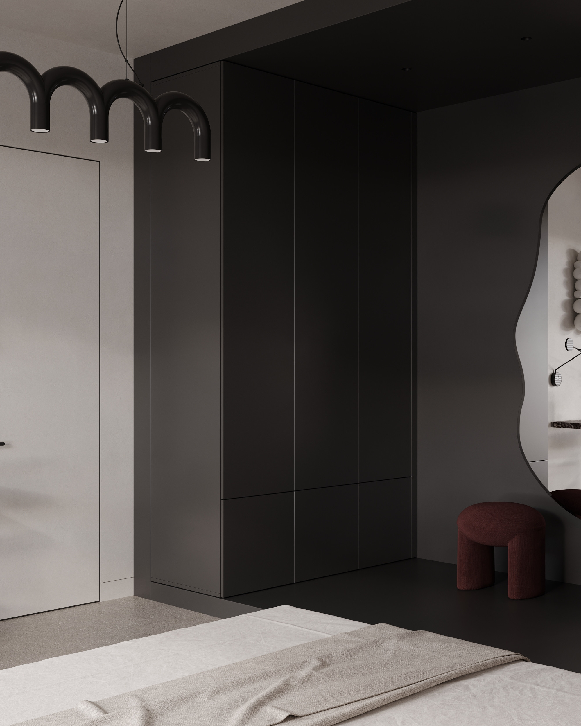 Мастер — спальня в проекте в Осло. Студия интерьерной визуализации tmshkn.vis