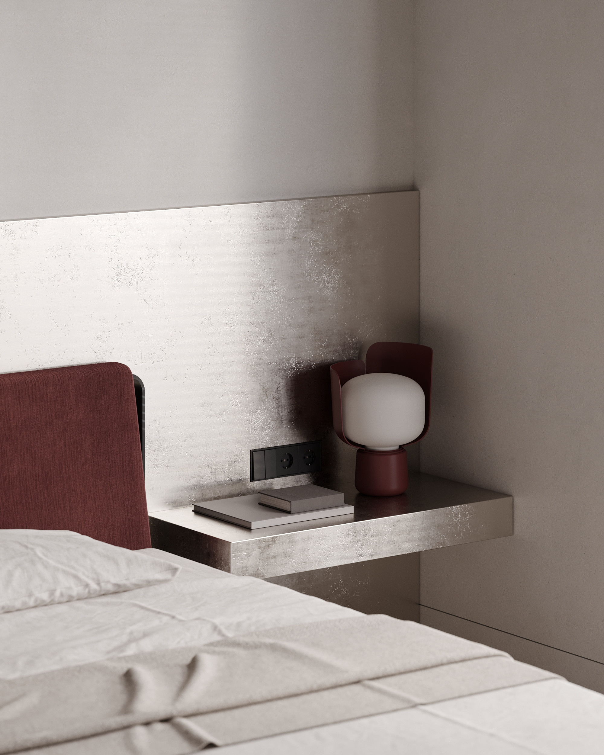 Мастер — спальня в проекте в Осло. Студия интерьерной визуализации tmshkn.vis