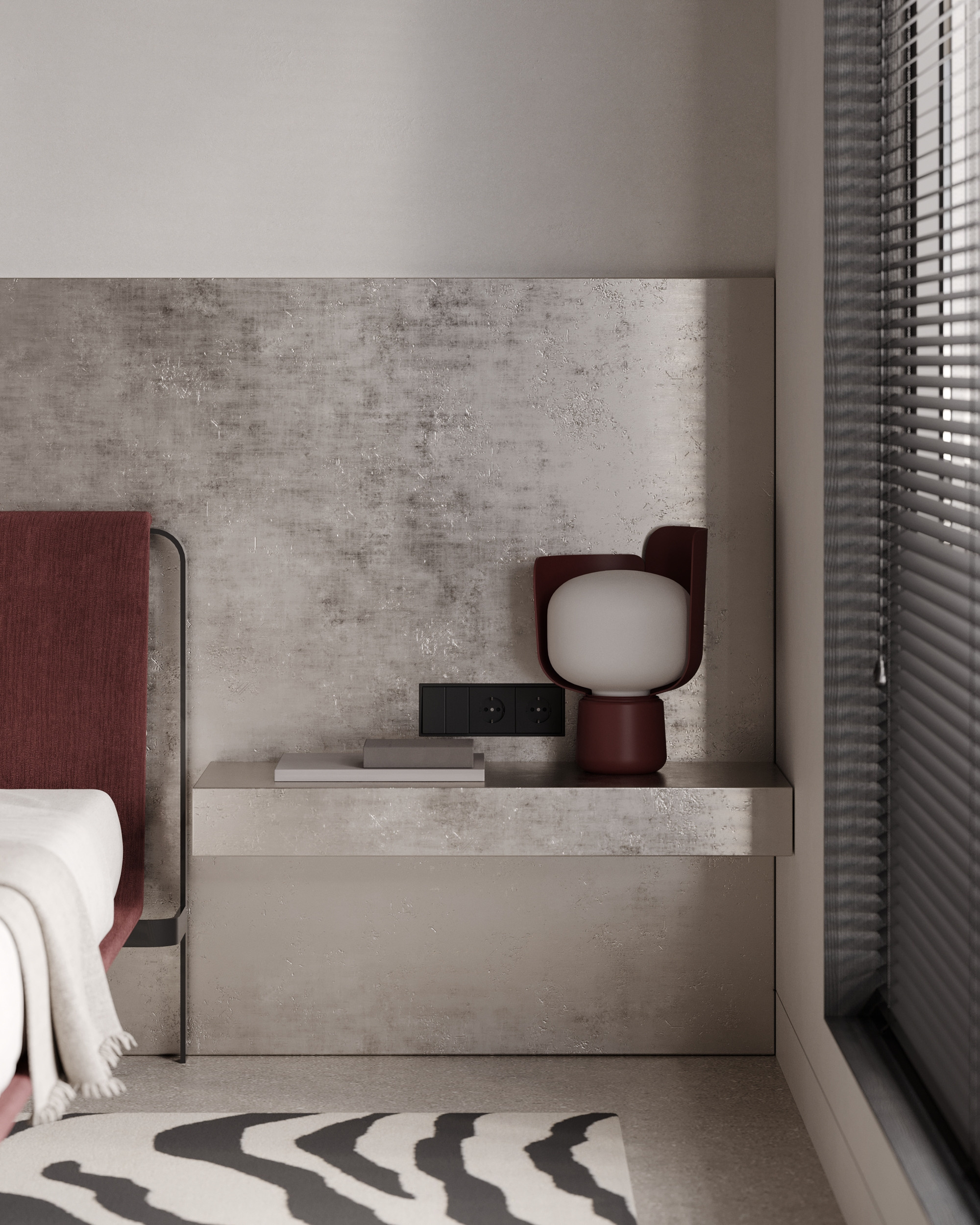 Мастер — спальня в проекте в Осло. Студия интерьерной визуализации tmshkn.vis