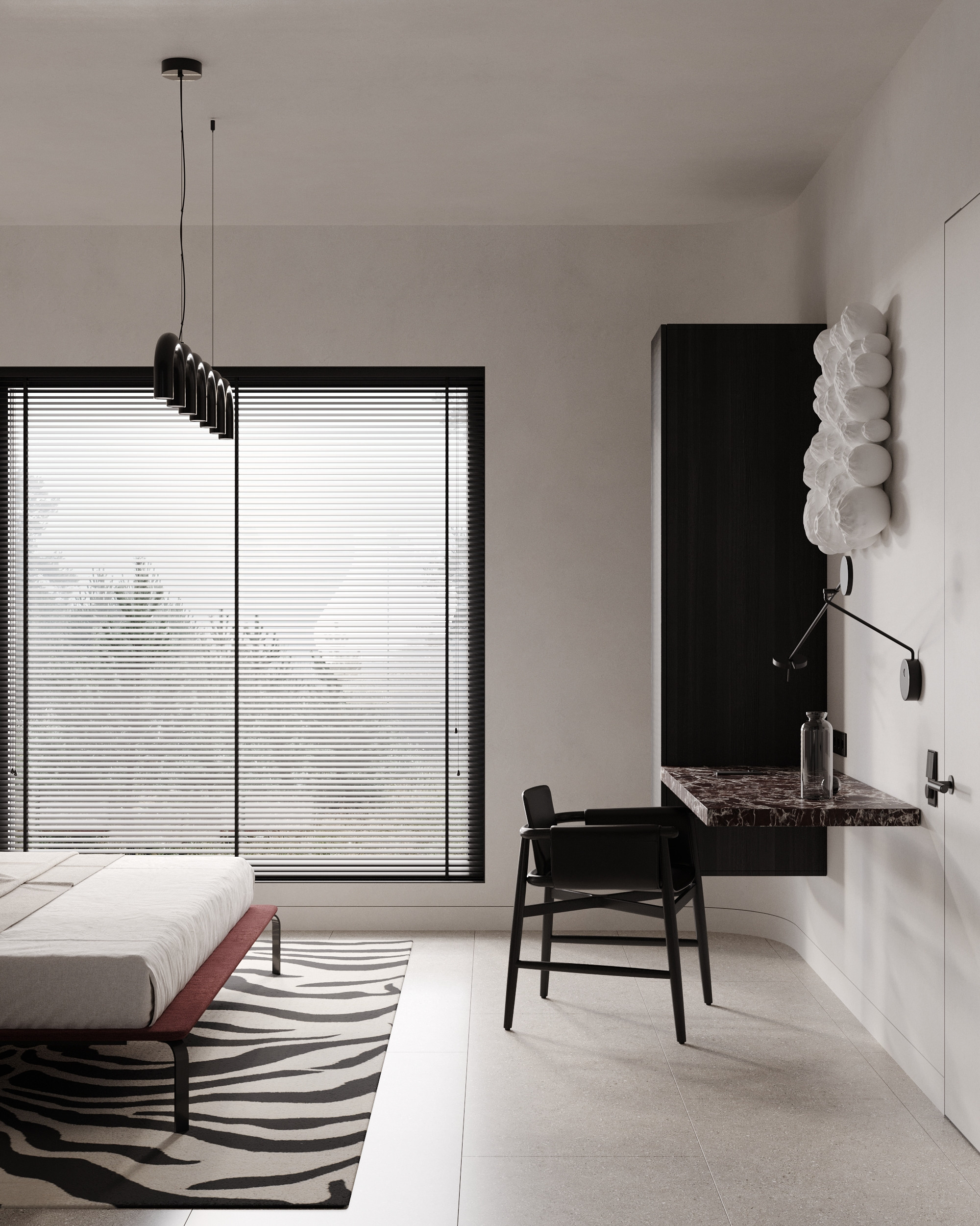 Мастер — спальня в проекте в Осло. Студия интерьерной визуализации tmshkn.vis