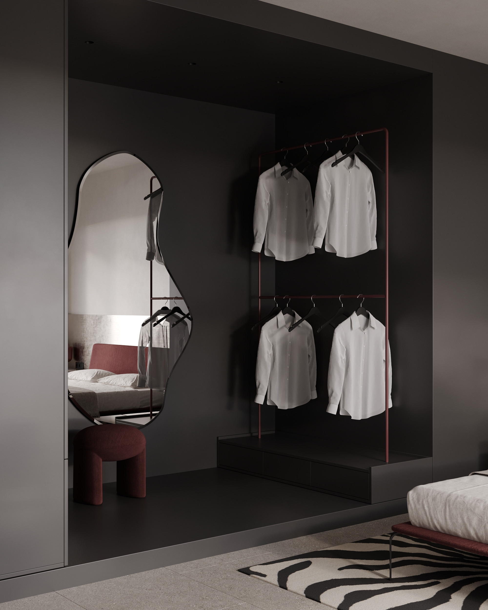 Мастер — спальня в проекте в Осло. Студия интерьерной визуализации tmshkn.vis