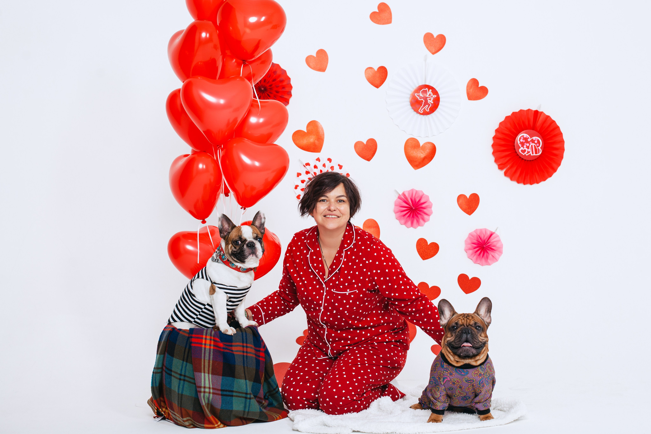 Пижамная вечеринка французских бульдогов и их хозяев. Фотограф-анималист Татьяна Степанова