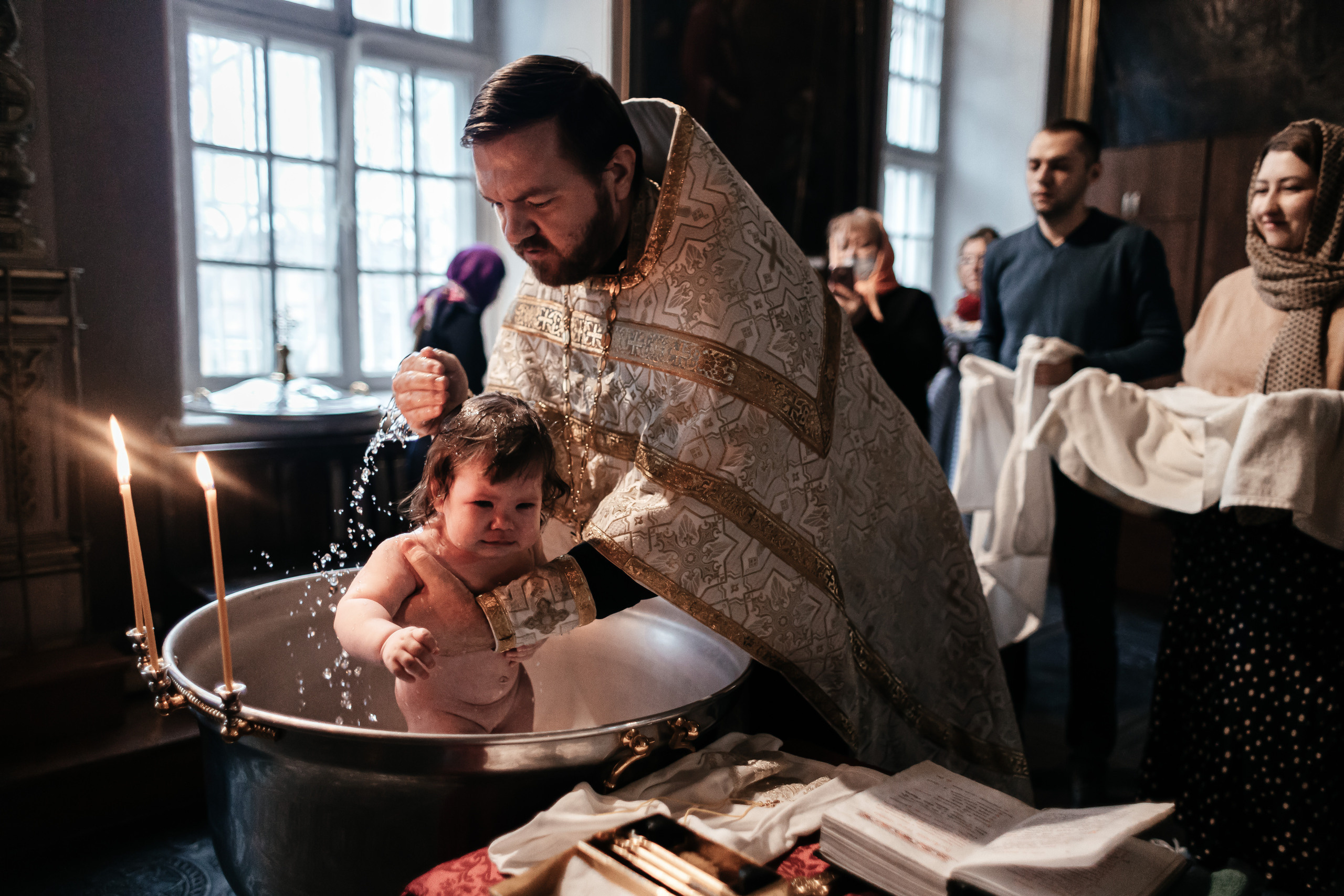Съёмка таинство крещения. Свадебный фотограф в Москве