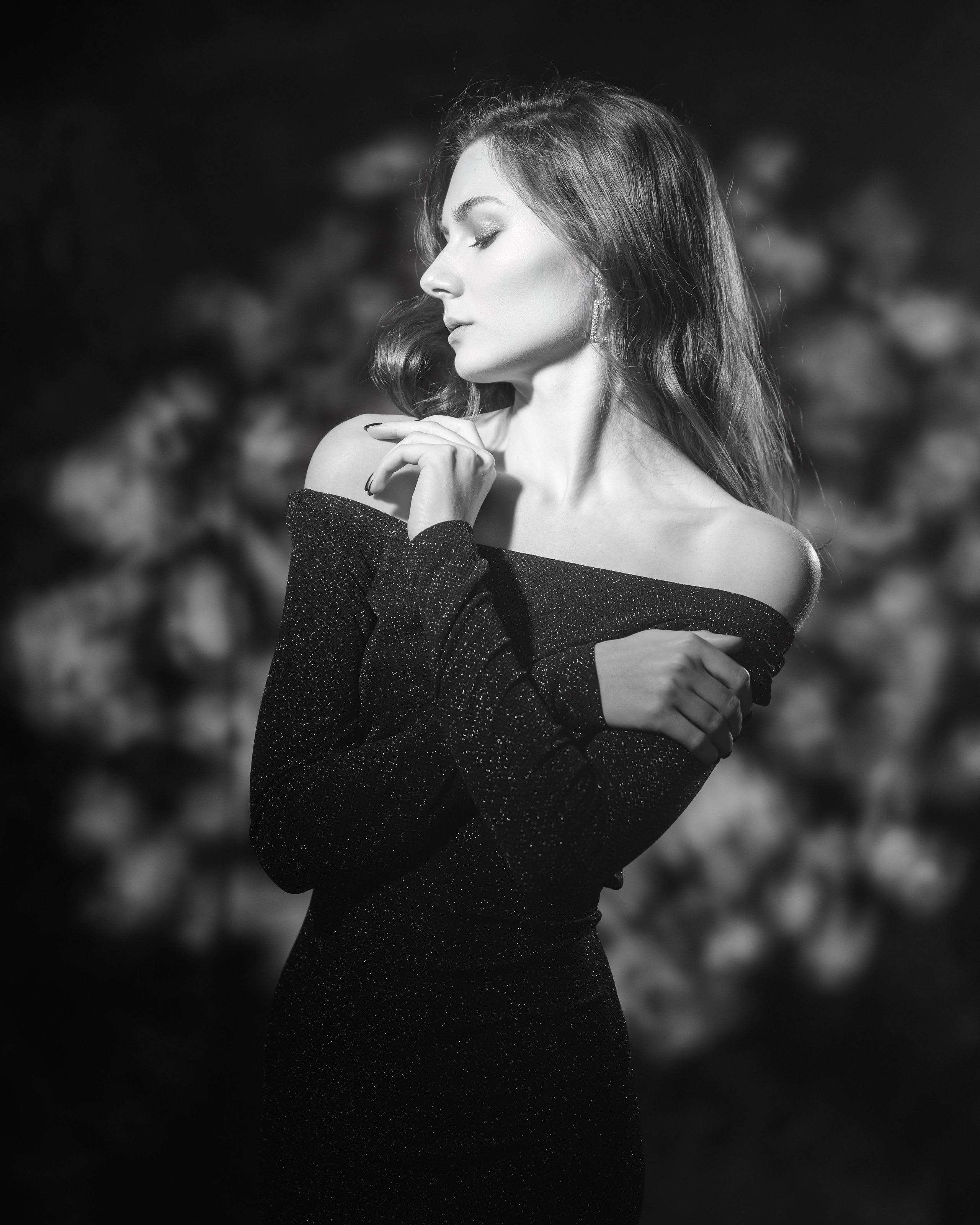 Стилизованная фотосъемка под Голливуд. Вариация. Маска Габо. Постоянный сточник света с  линзой Френеля