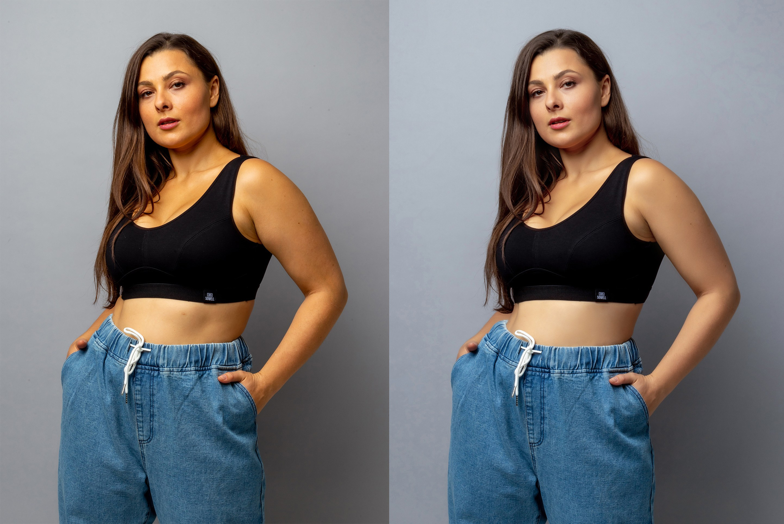 Деликатная обработка портретов для рекламы нижнего белья | Студия SVITHART