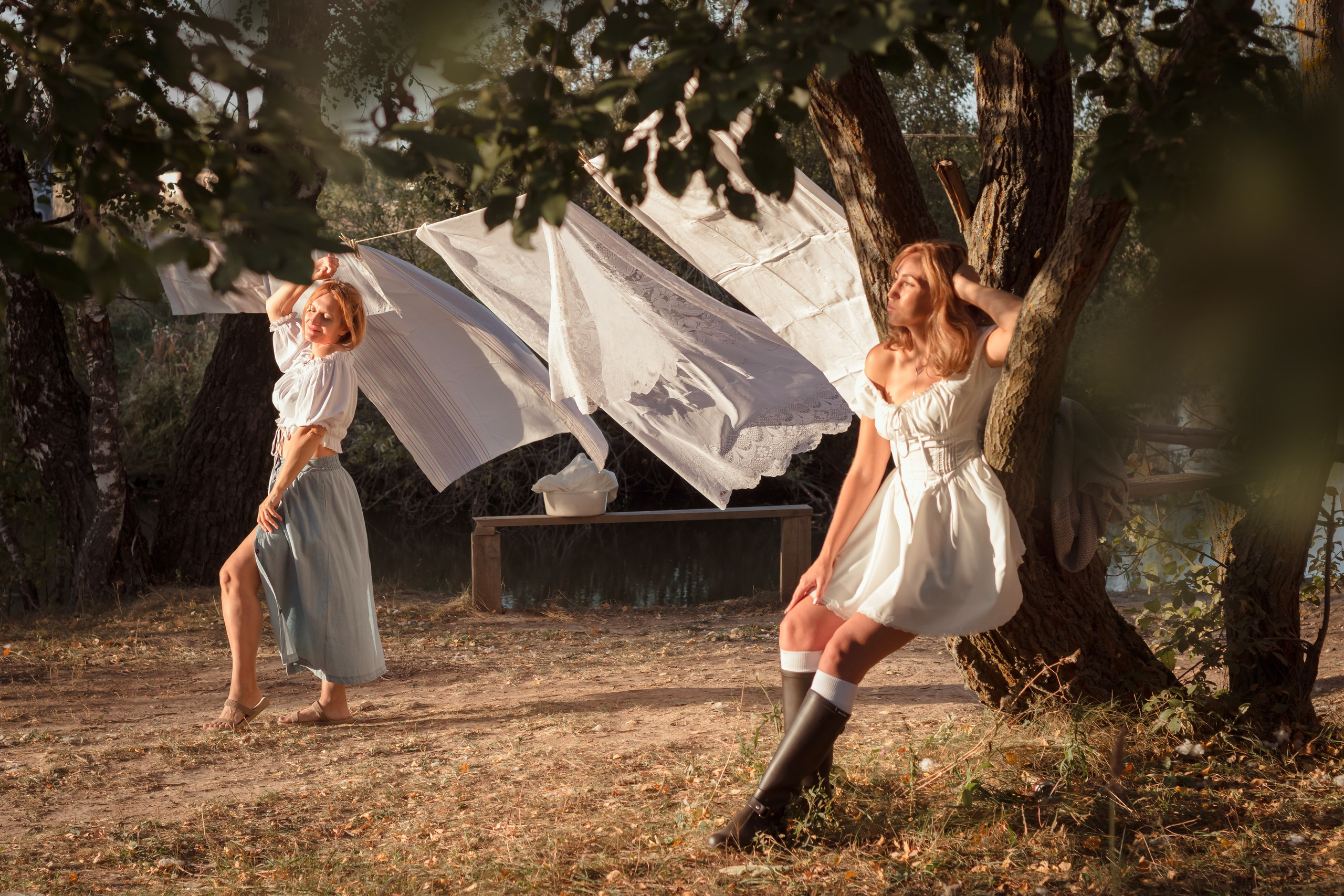 Большая стирка. Анна и Елена. Фотограф Мария Винницкая