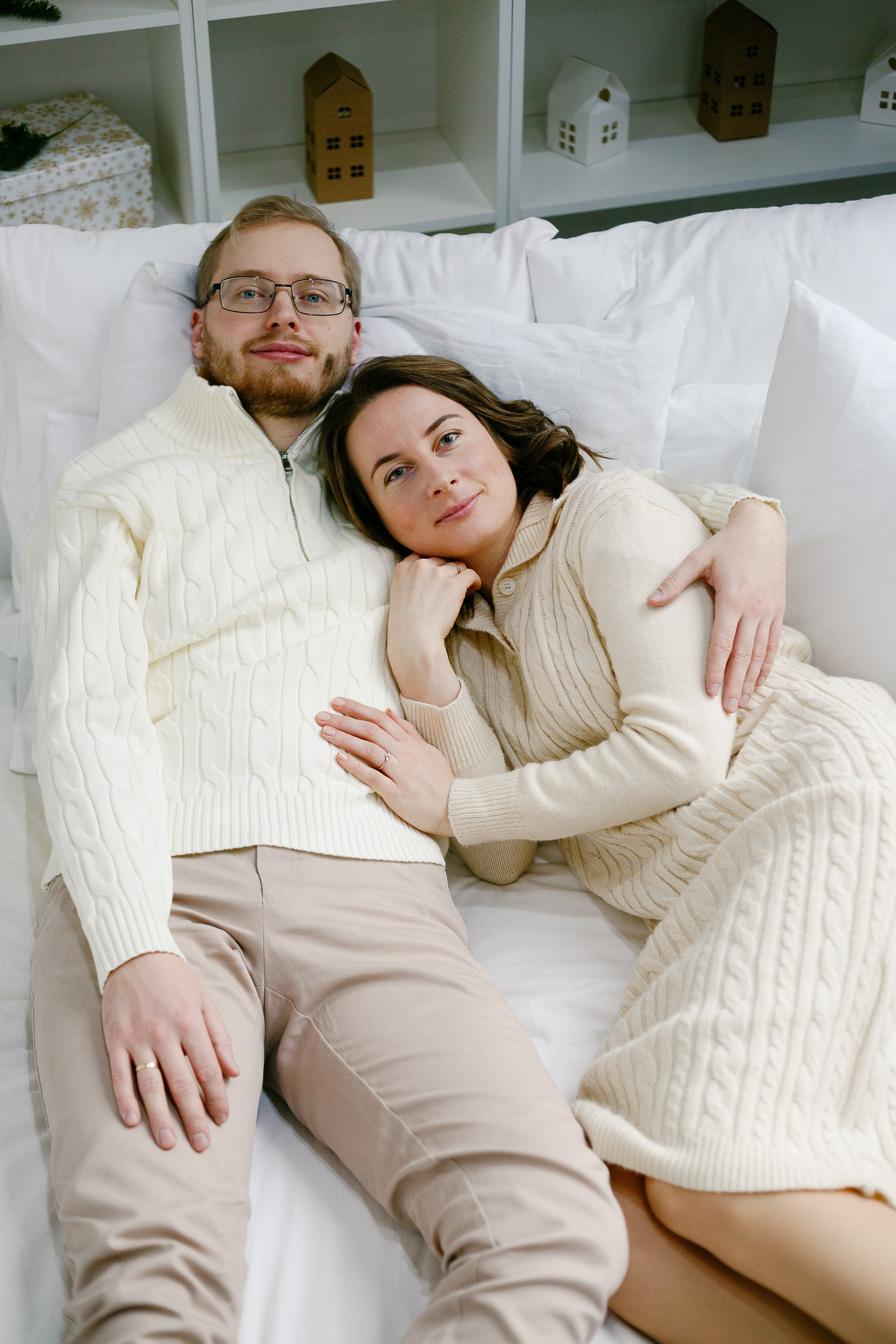 Новогодняя семейная фотосессия в студии