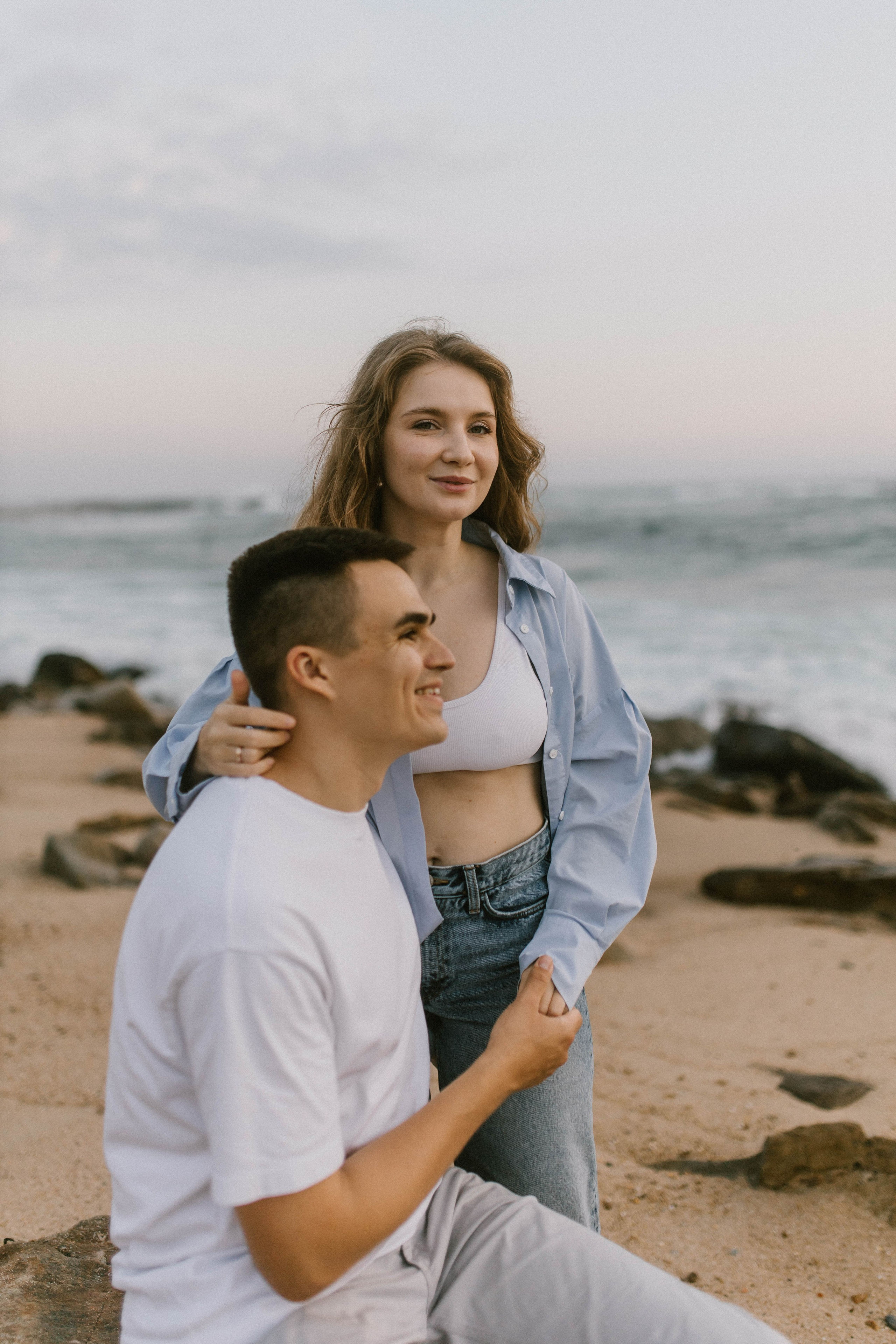 Anna on ocean. Wedding and family photographer OLGA KILVEIN
