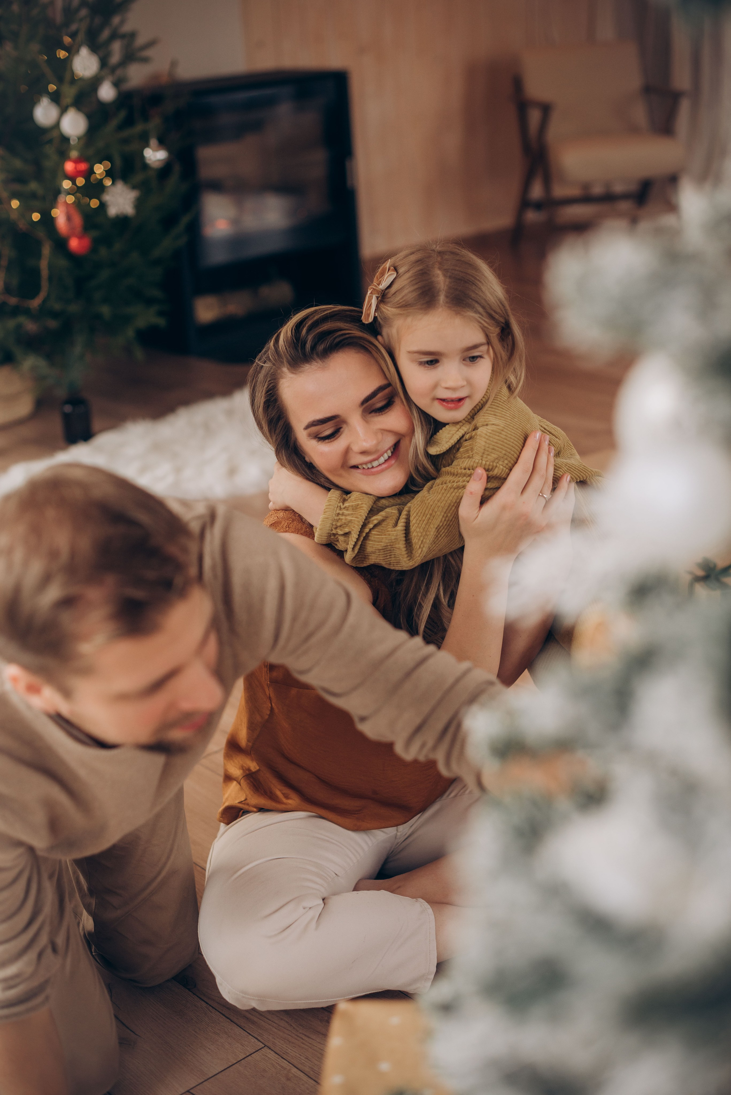 Семейная новогодняя фотосессия в студии. Семейный фотограф в Домодедово и Москве Елена Пичугина