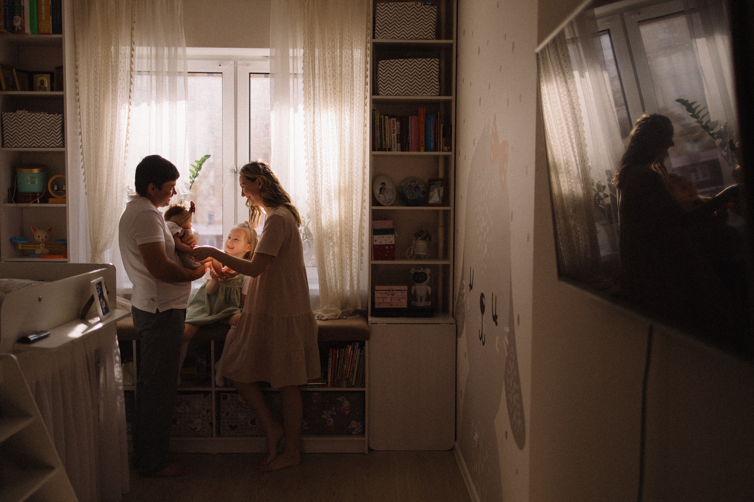 Ньюборн съемка Любы и ее семьи. Семейный фотограф в Москве и Люберцах Юлия Гуськова