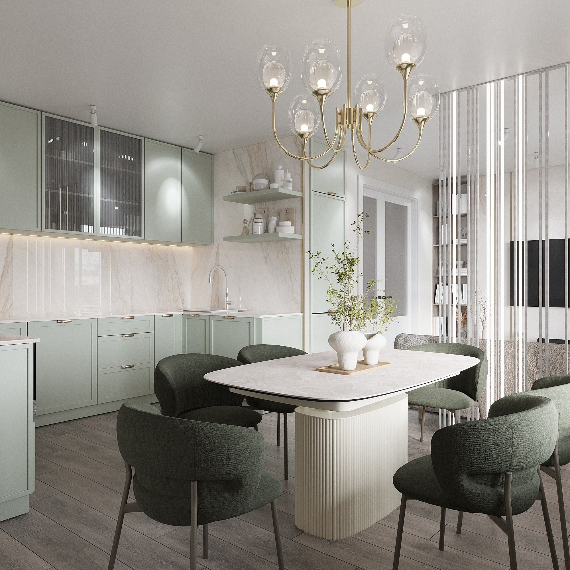 Санкт -Петербург трехкомнатная квартира. Kich.design