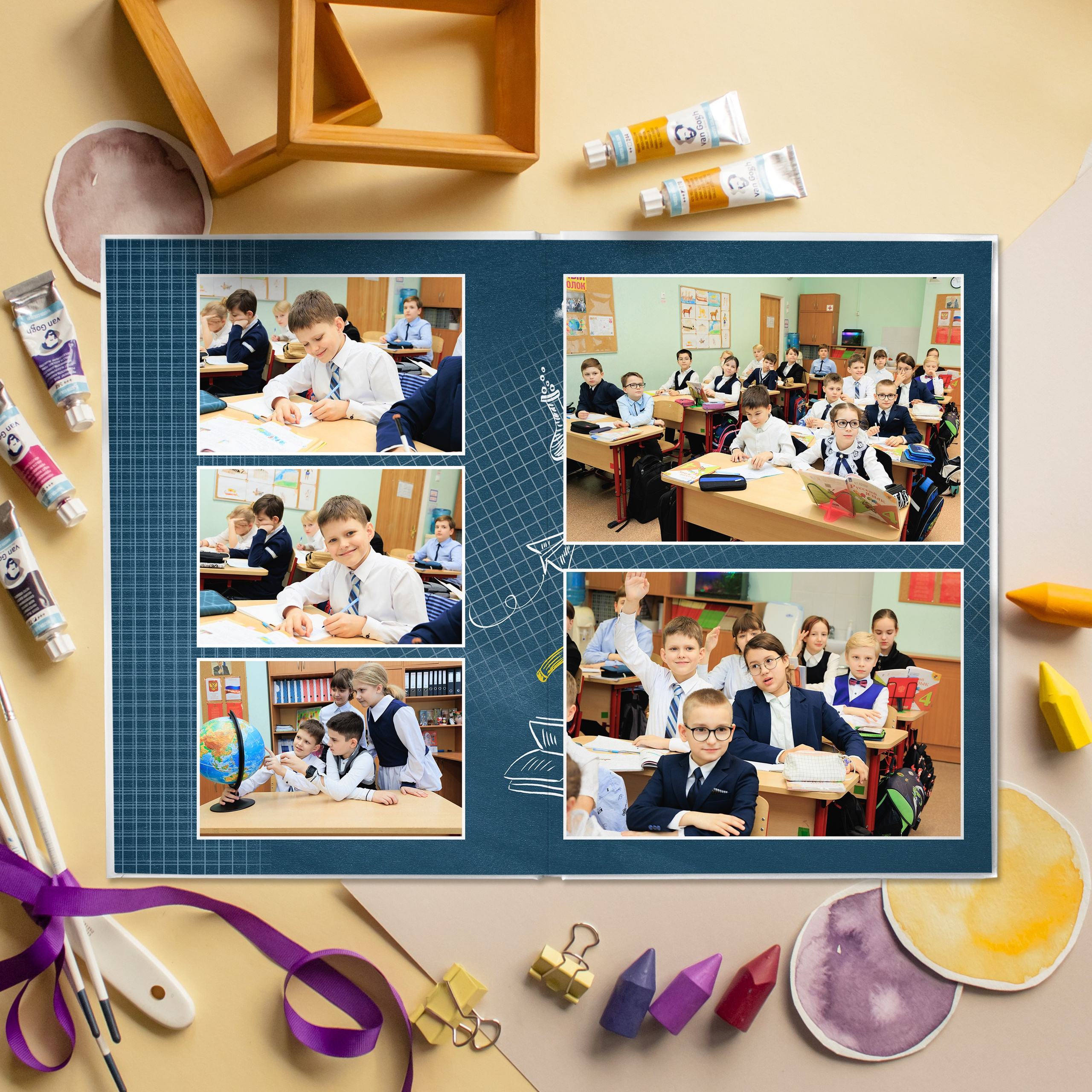 Премиум 5 разворотов. Выпускные альбомы для детского сада и школы в Москве