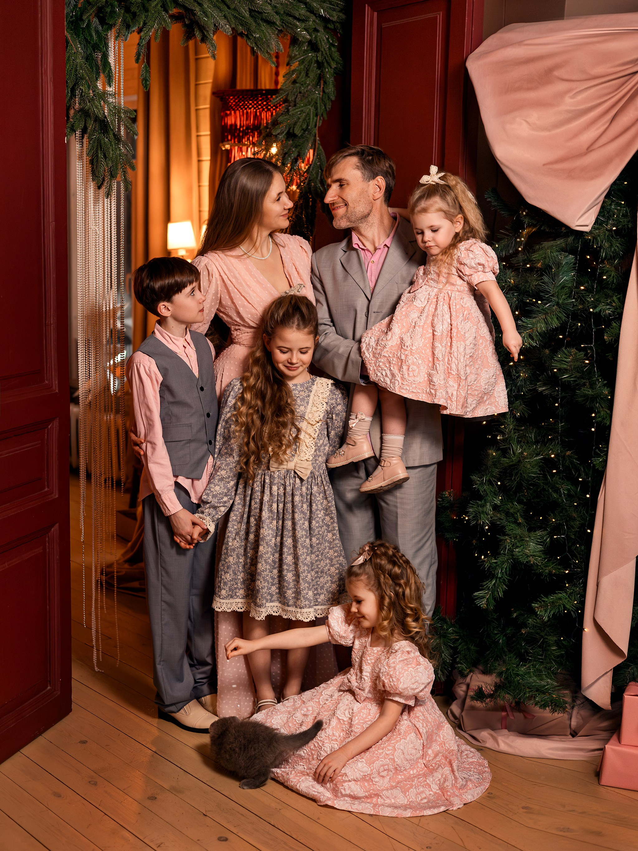 Новогодняя семейная съемка. Детский и семейный фотограф Елена Михайлова в Москве