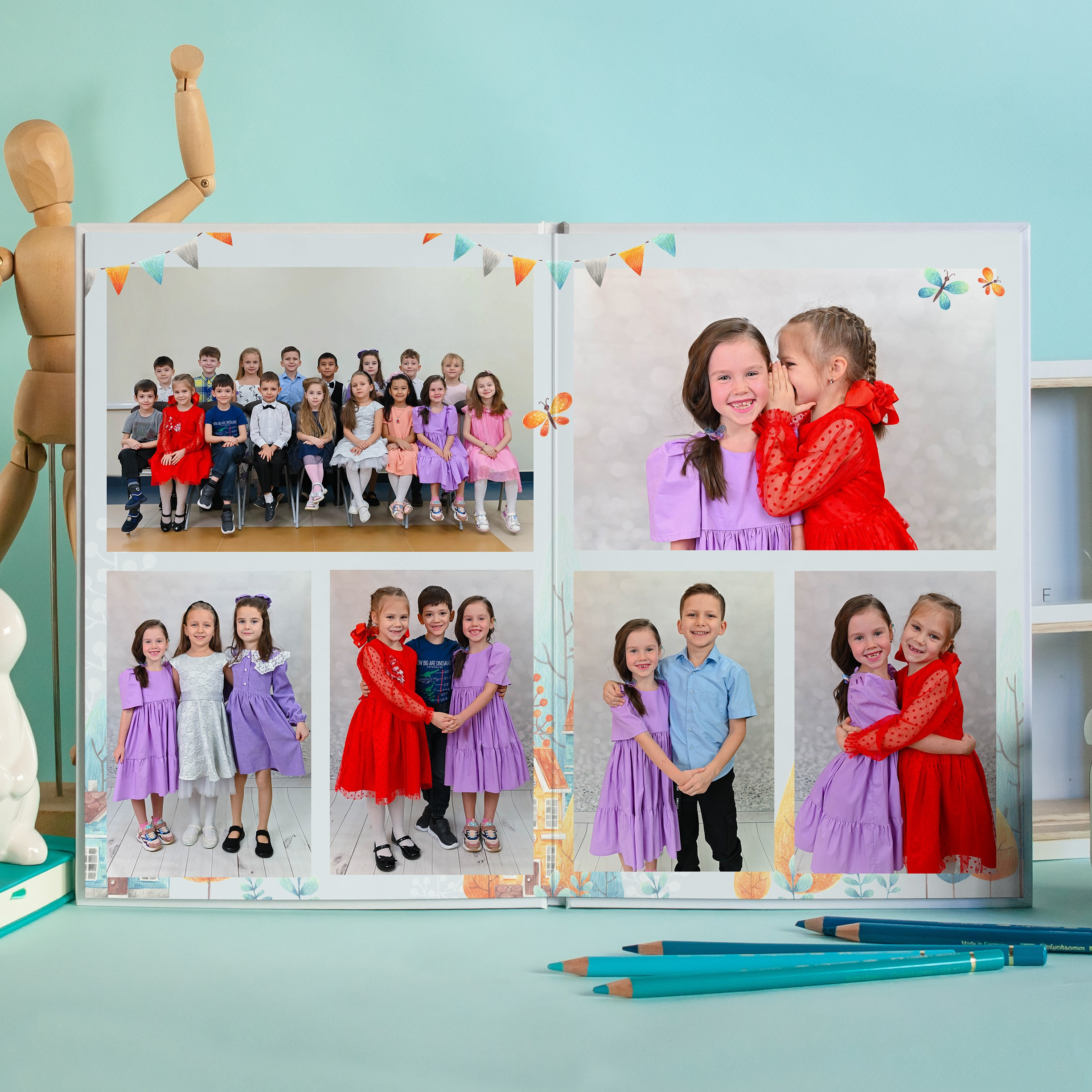 5 разворотов. Выпускные альбомы для детских садов Санкт-Петербург