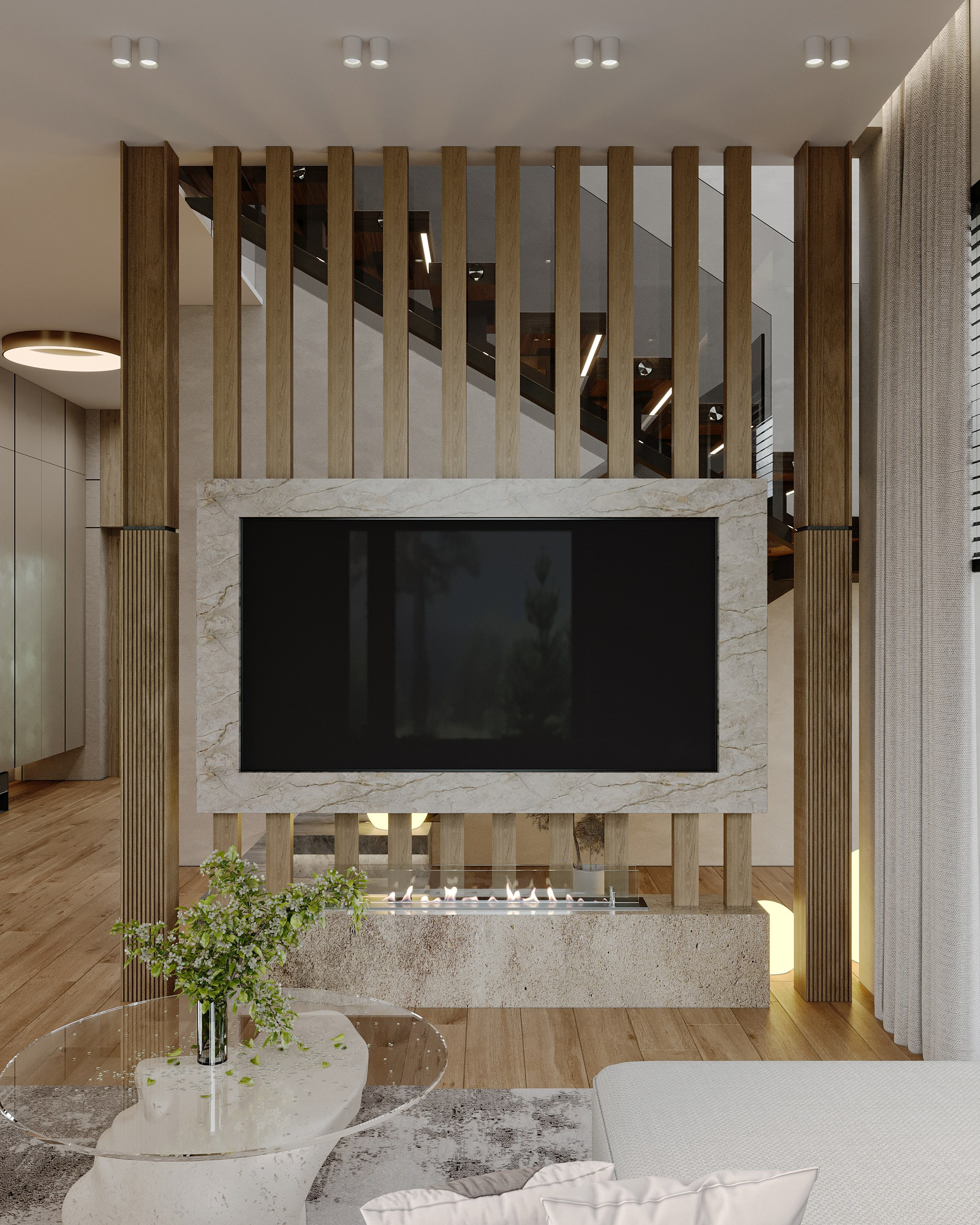 Визуализация загородного дома (интерьерная). Королёва Анастасия | 3D визуализатор