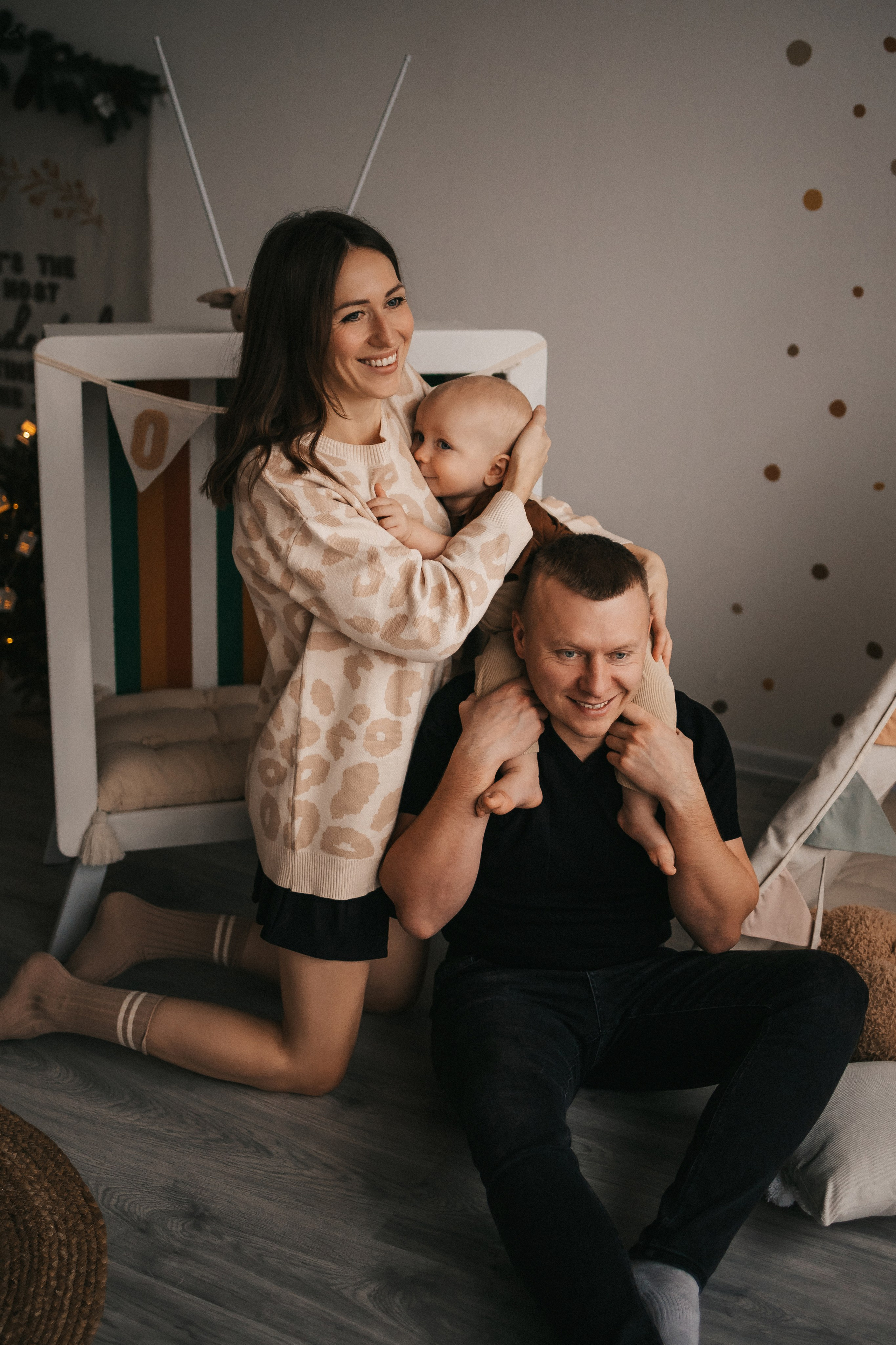 Саше 1 годик в новогодних локациях. Фотограф Нижний Новгород