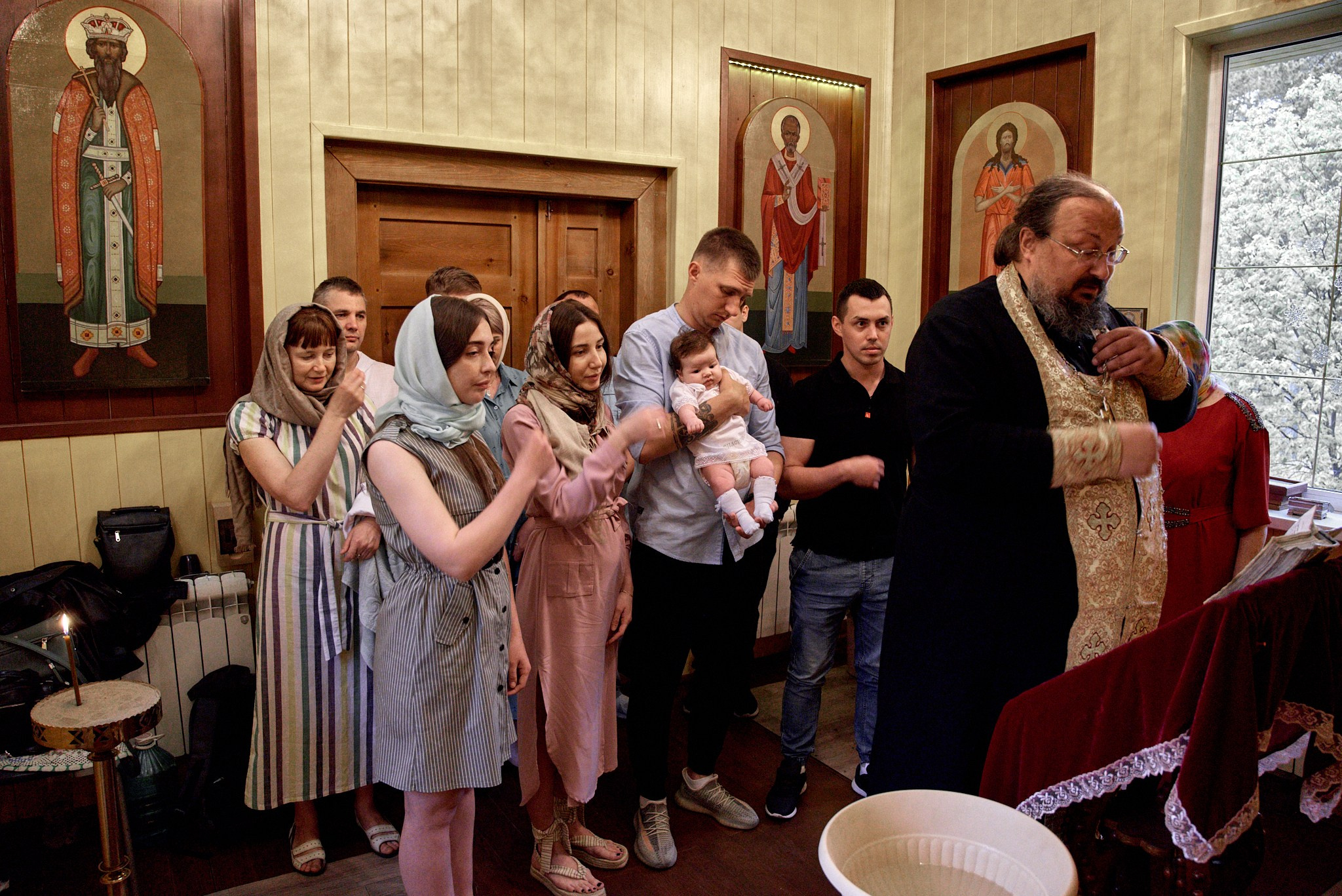 Фотосессия крещение Варвары